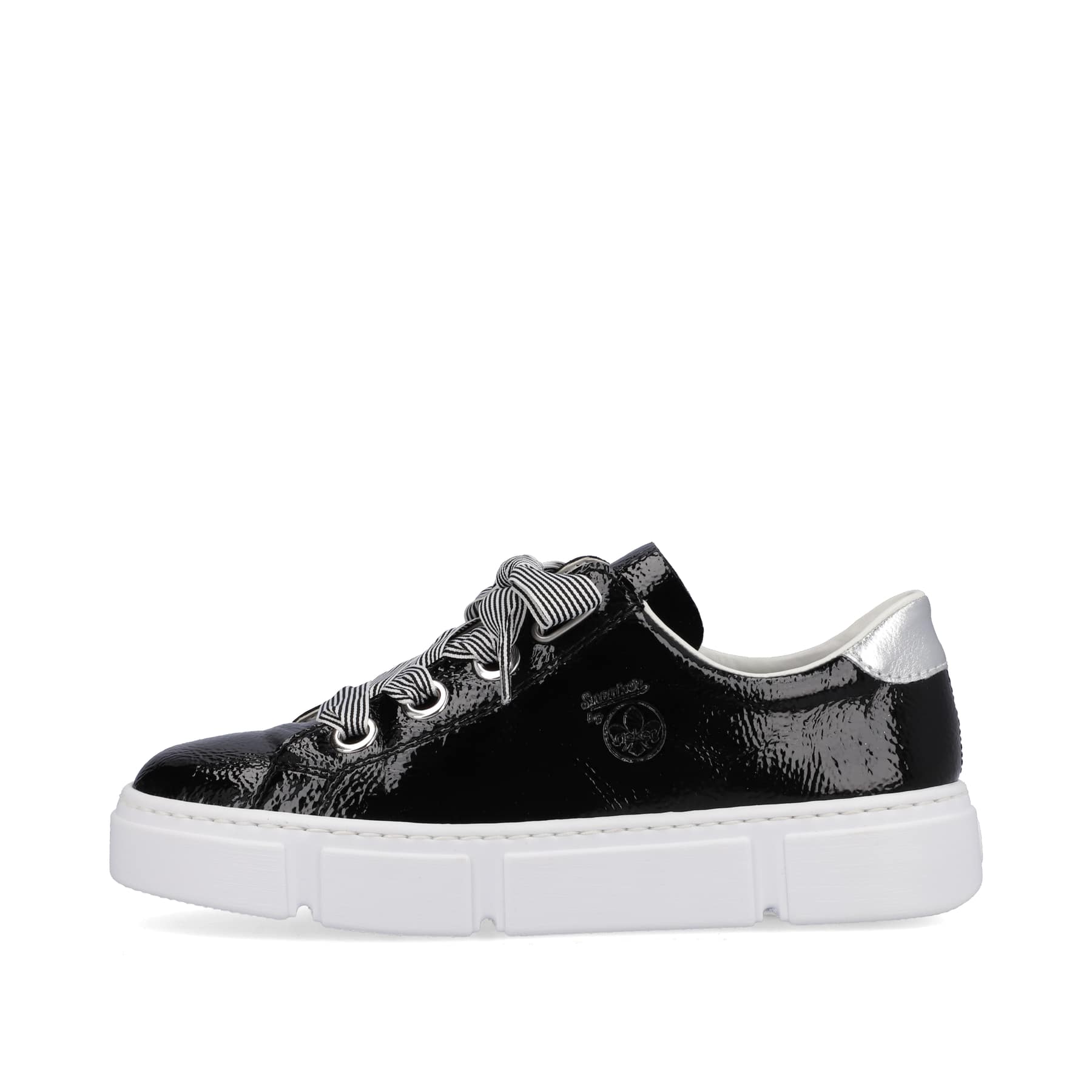 Rieker Damen Sneaker glanzschwarz