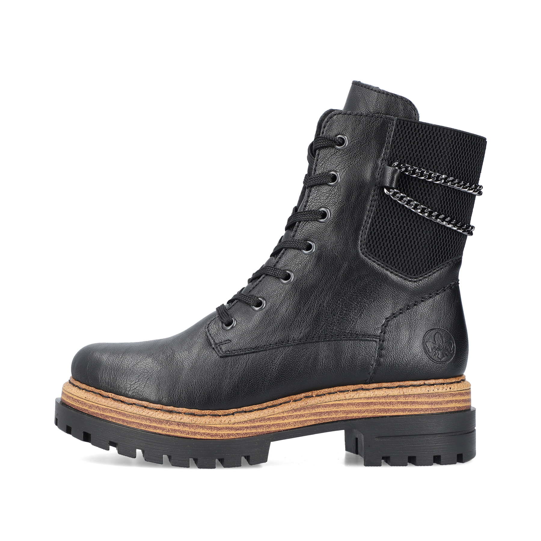Rieker Damen Biker Boots asphaltschwarz
