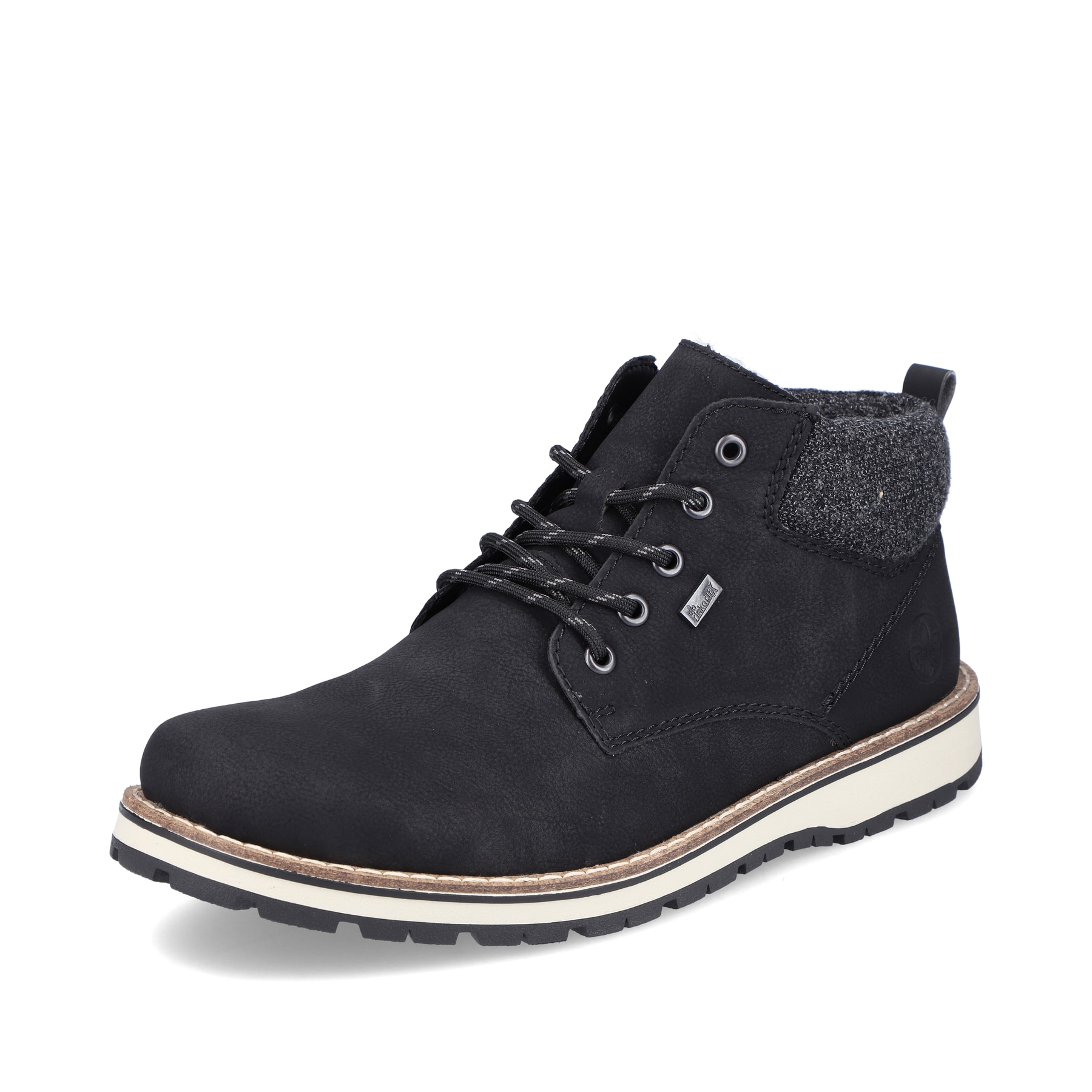 Rieker Herren Schnürstiefel urbanschwarz