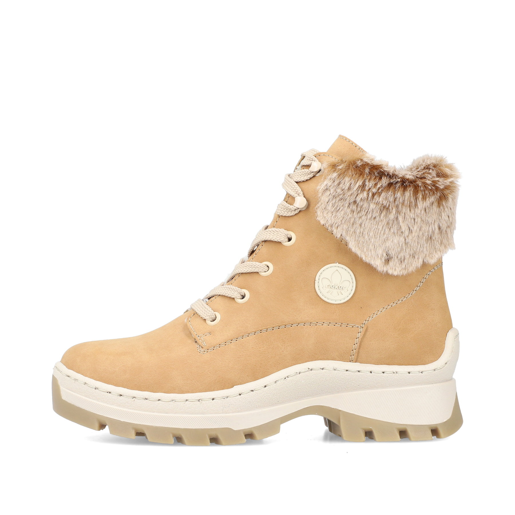 Rieker Damen Schnürstiefel karamellbraun