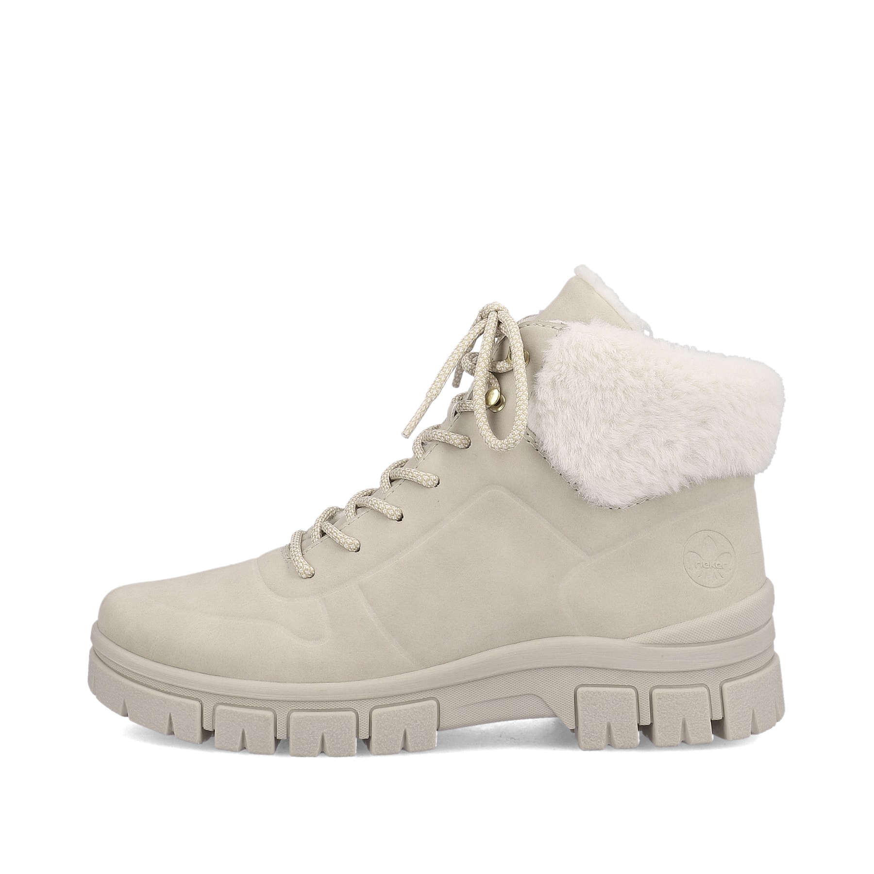 Rieker Damen Schnürstiefel hellbeige