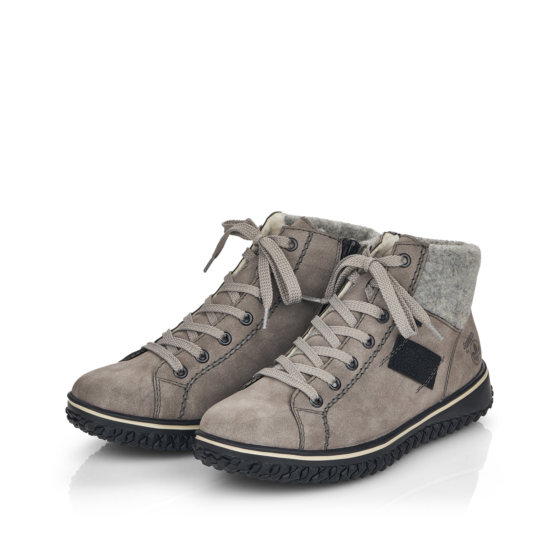 Rieker Damen Schnürschuhe platingrau