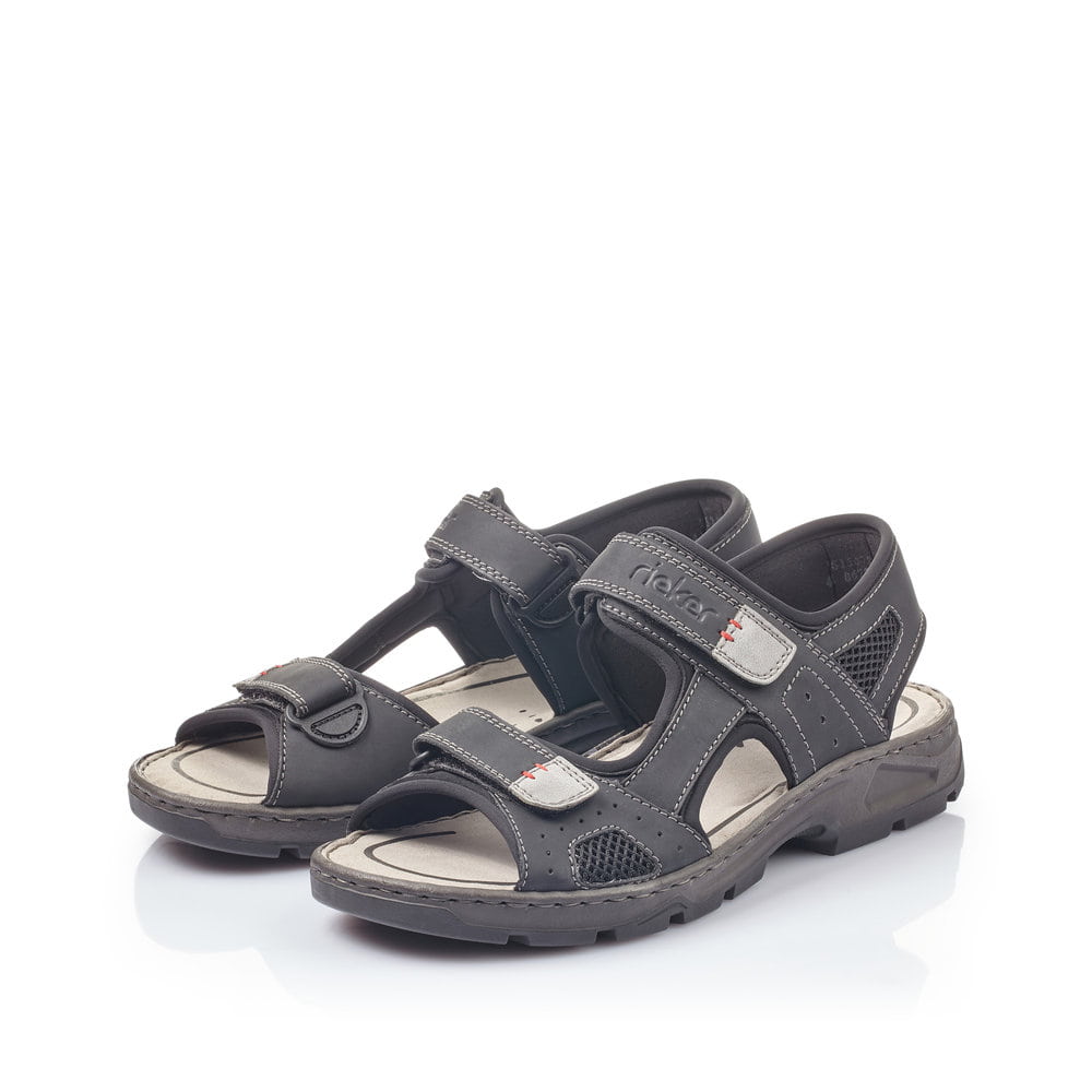Rieker Herren Sandalen graphitschwarz