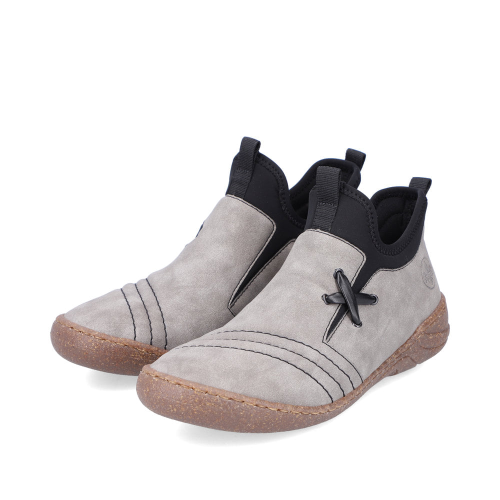 Rieker Damen Slipper silbergrau