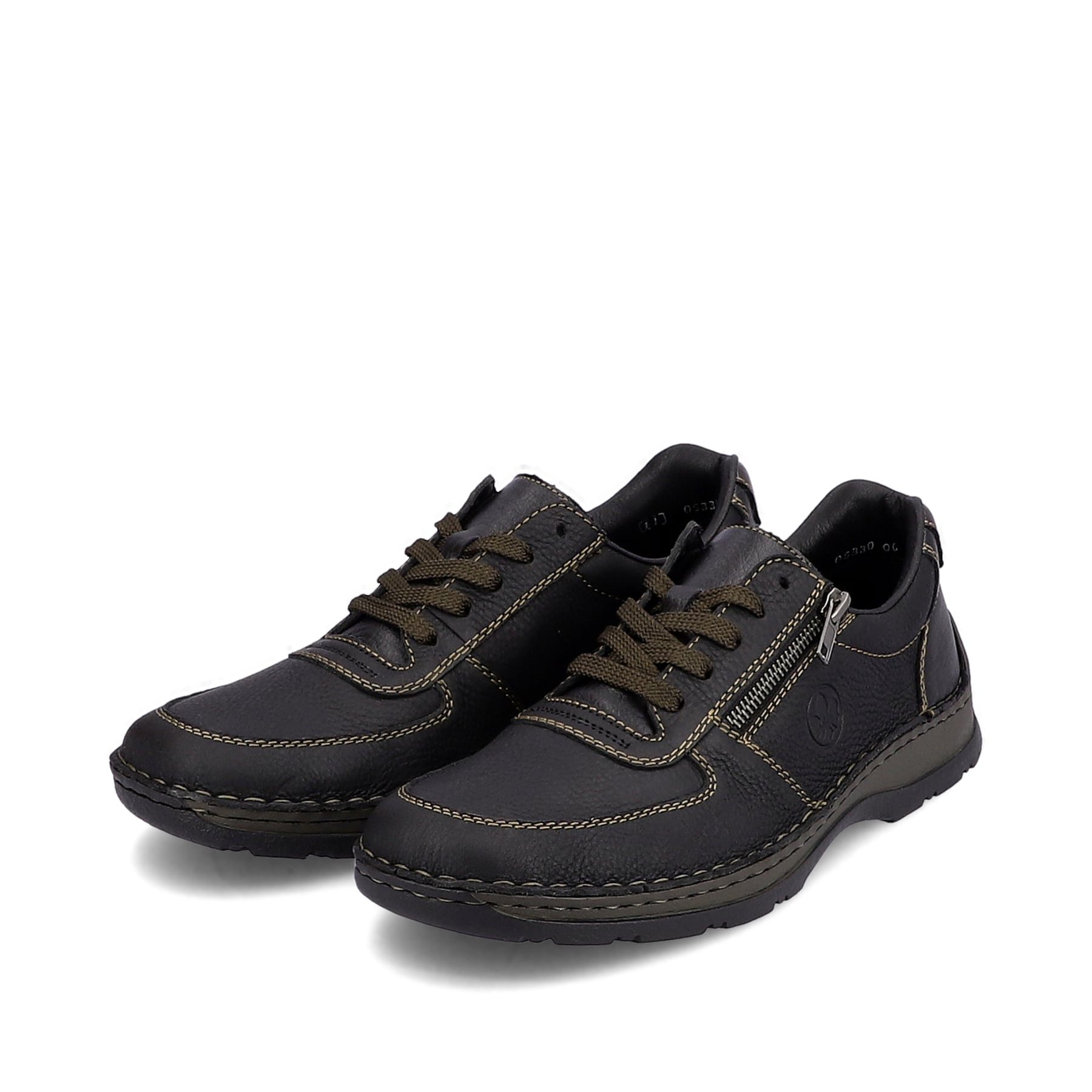 Rieker Herren Schnürschuhe asphaltschwarz