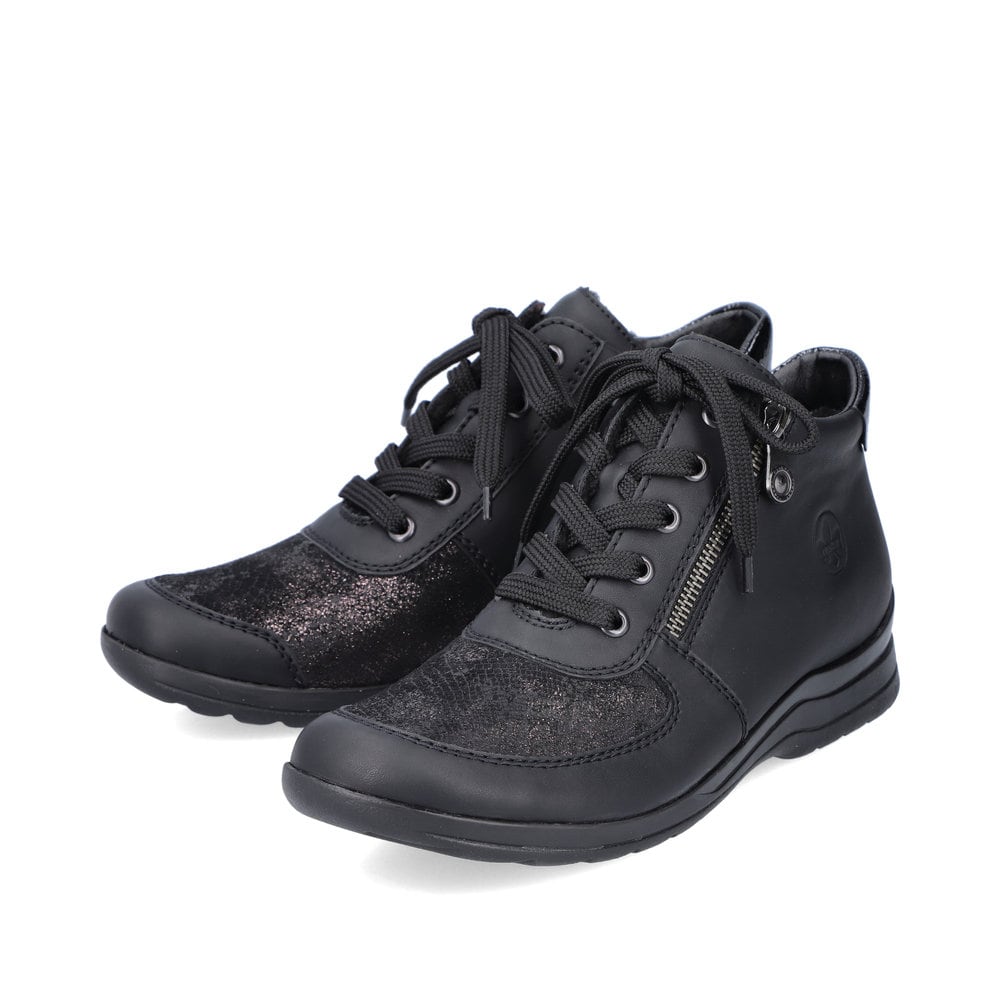 Rieker Damen Schnürschuhe tiefschwarz