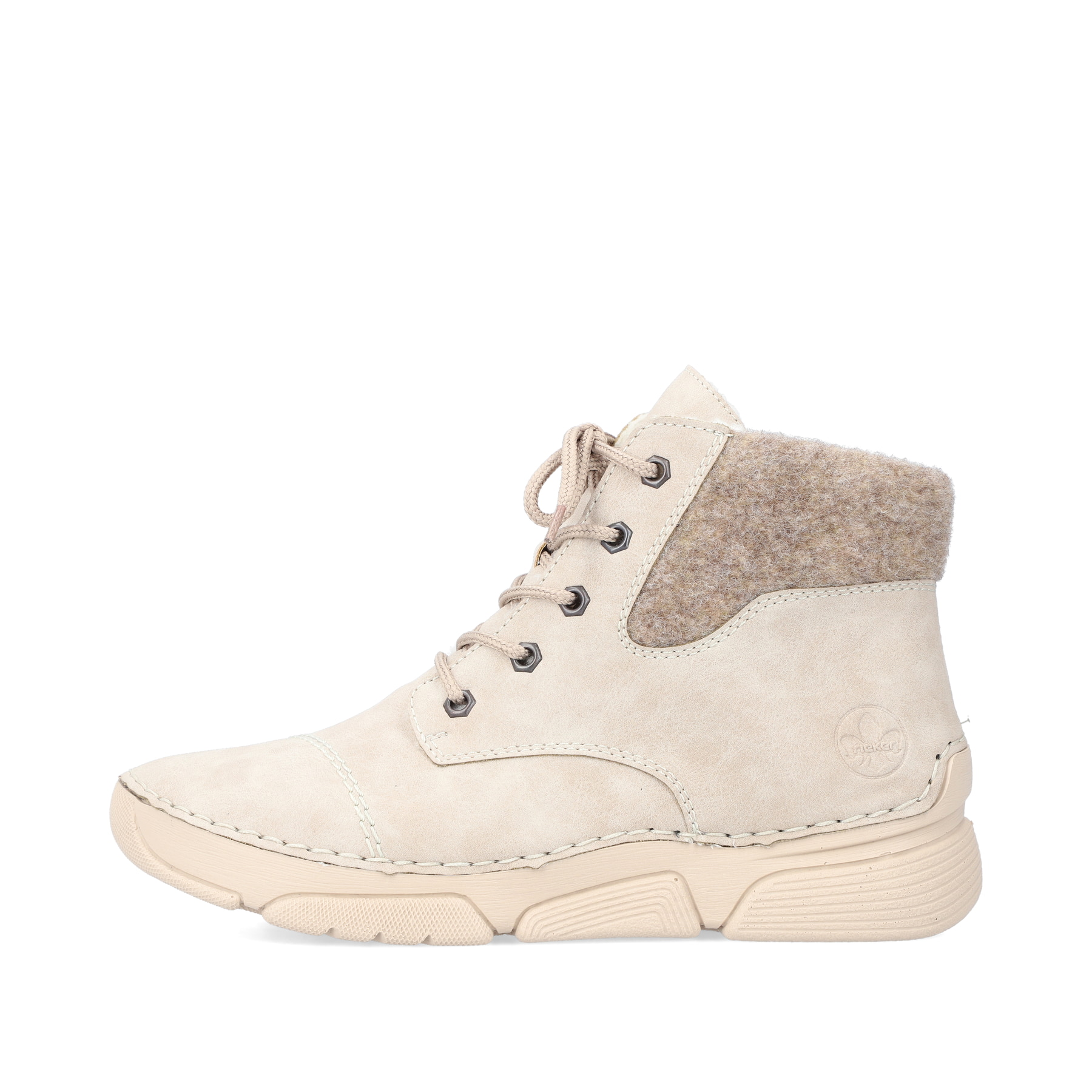 Rieker Damen Schnürstiefel hellbeige