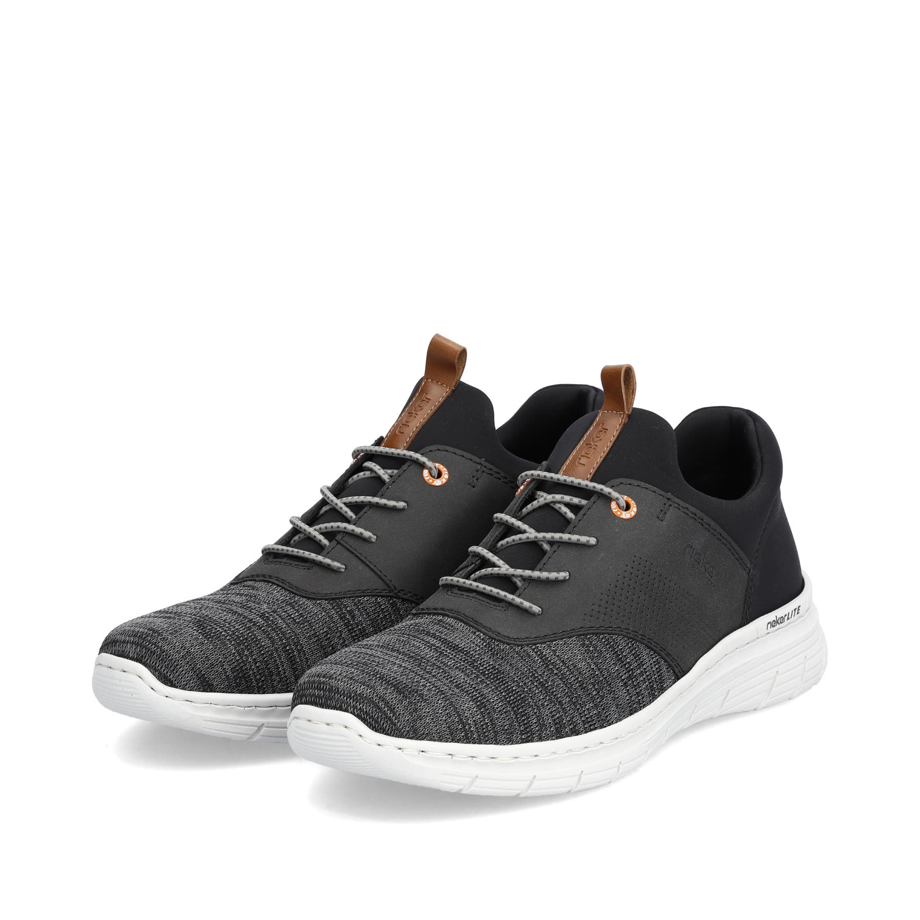 Rieker Herren Slipper graphitschwarz