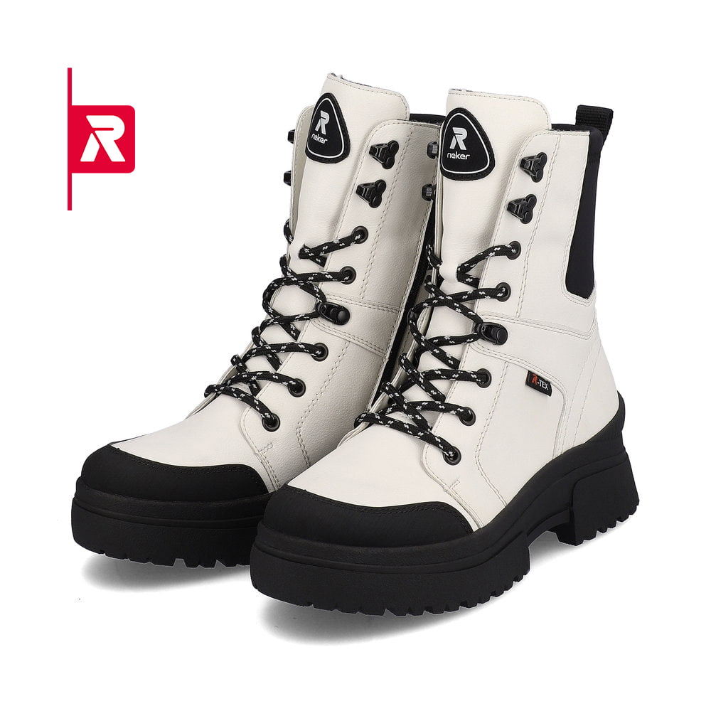 Rieker EVOLUTION Damen Stiefel snow-white deep-black