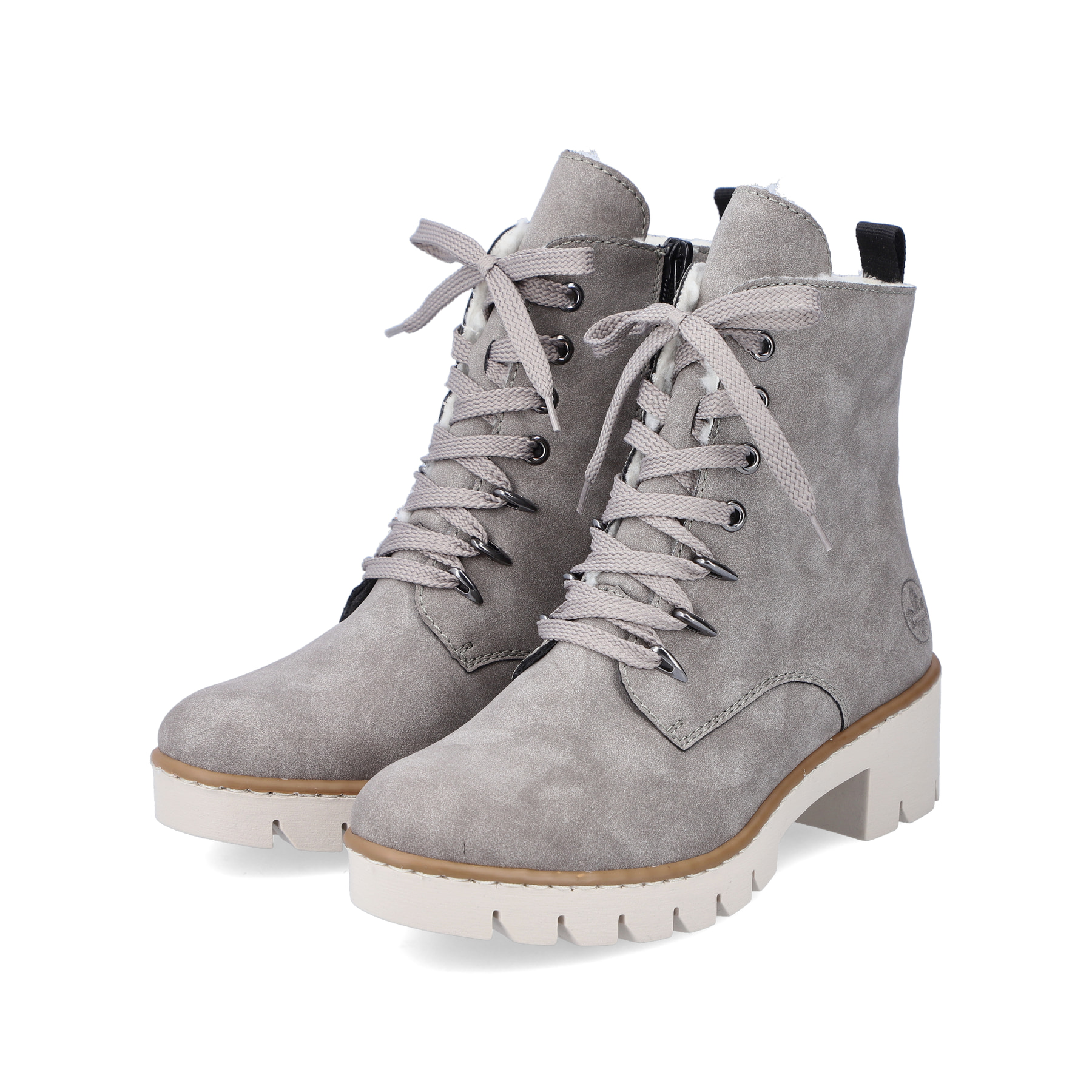 Rieker Damen Biker Boots silbergrau