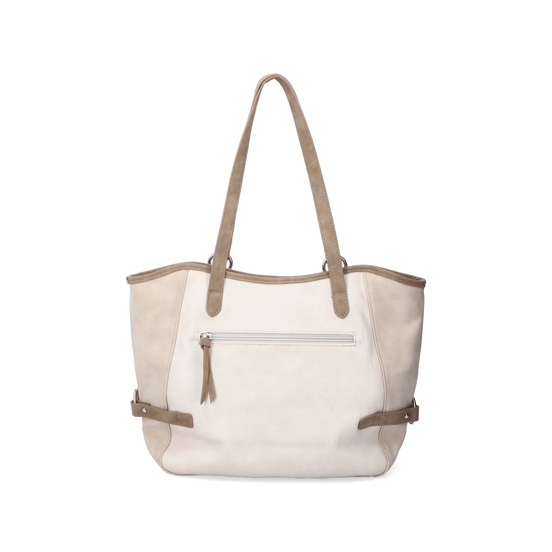 Rieker Damen Shopper perlweiss-nussbraun-rosé