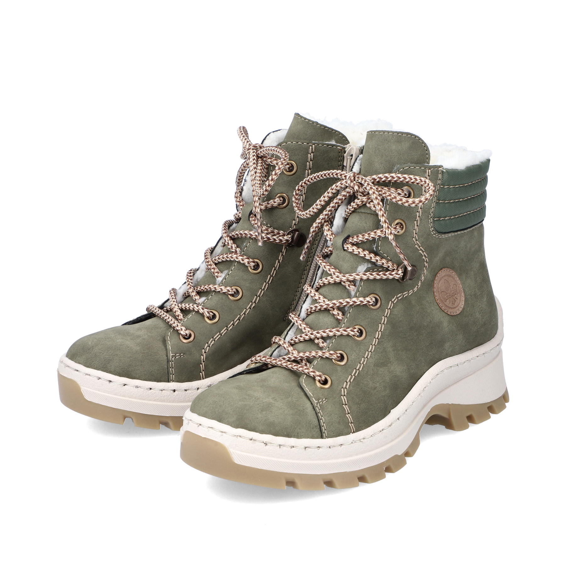 Rieker Damen Schnürstiefel laubgrün
