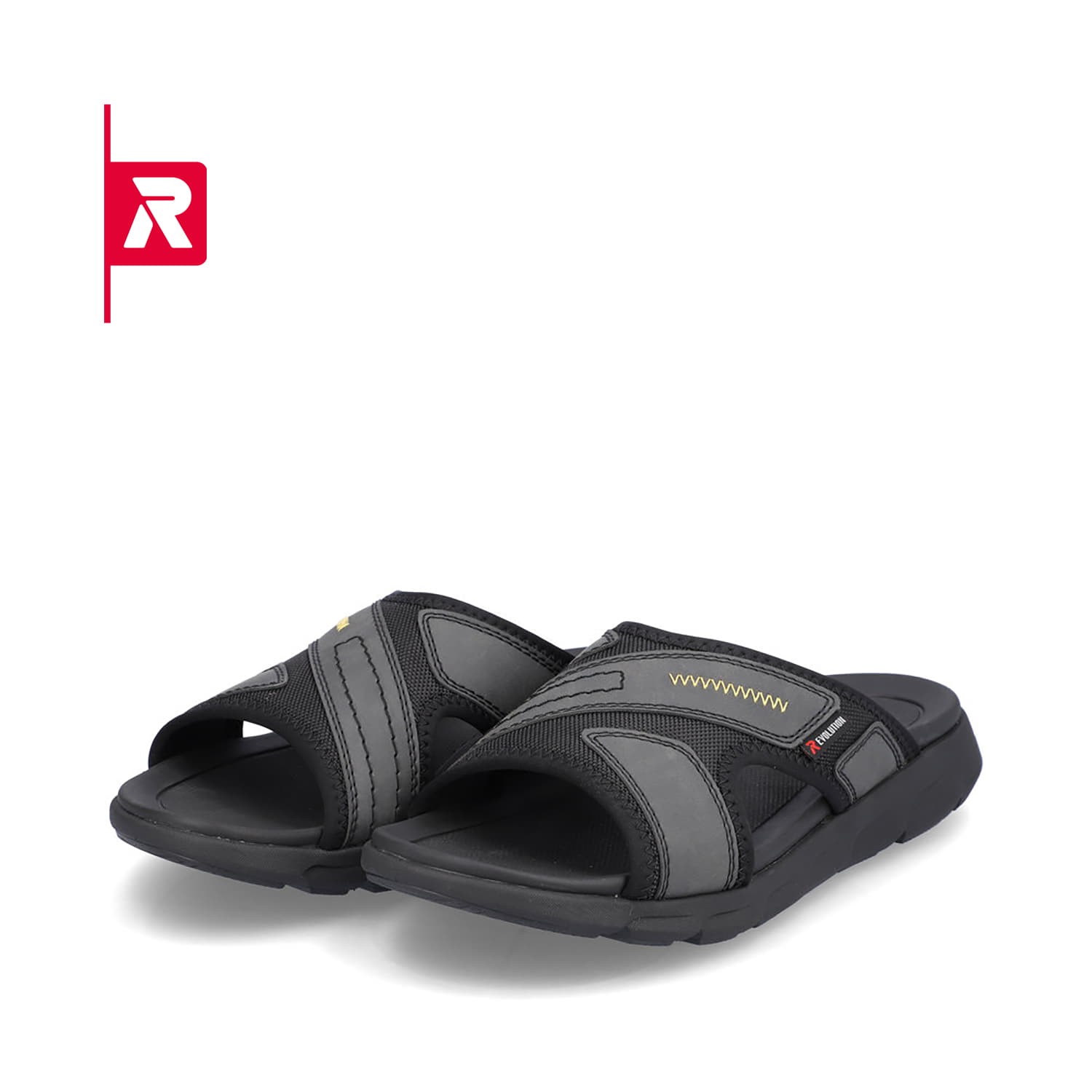 Rieker EVOLUTION Herren Pantoletten steel black