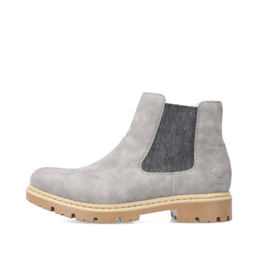 Rieker Damen Chelsea Boots silbergrau