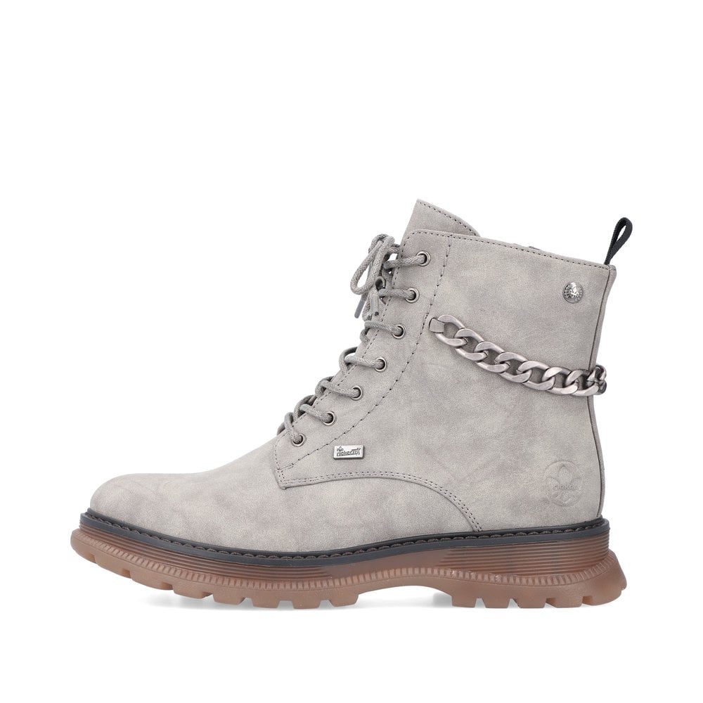 Rieker Damen Biker Boots silbergrau