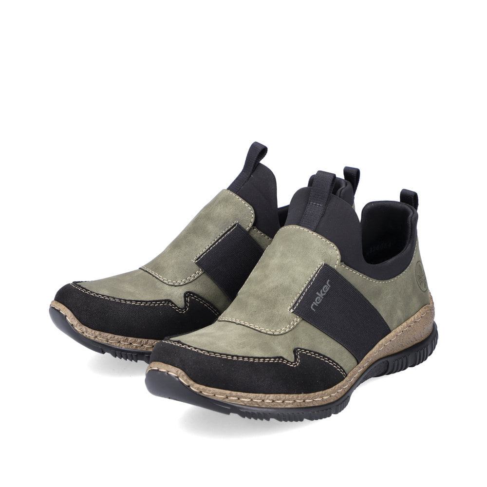 Rieker Damen Slipper olivgrün