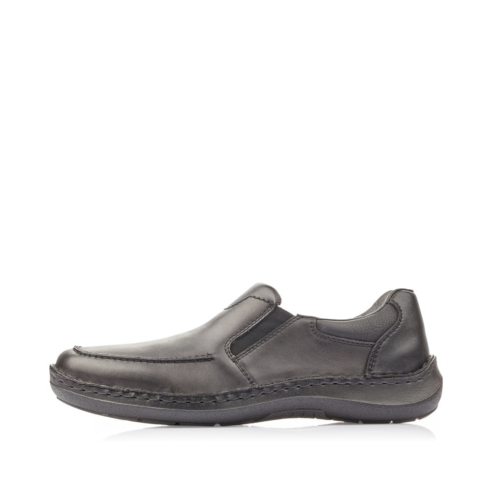 Rieker Herren Slipper asphaltschwarz