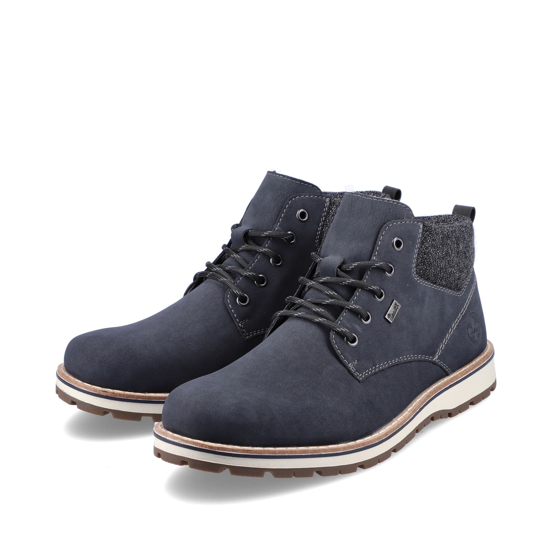 Rieker Herren Schnürstiefel blaugrau