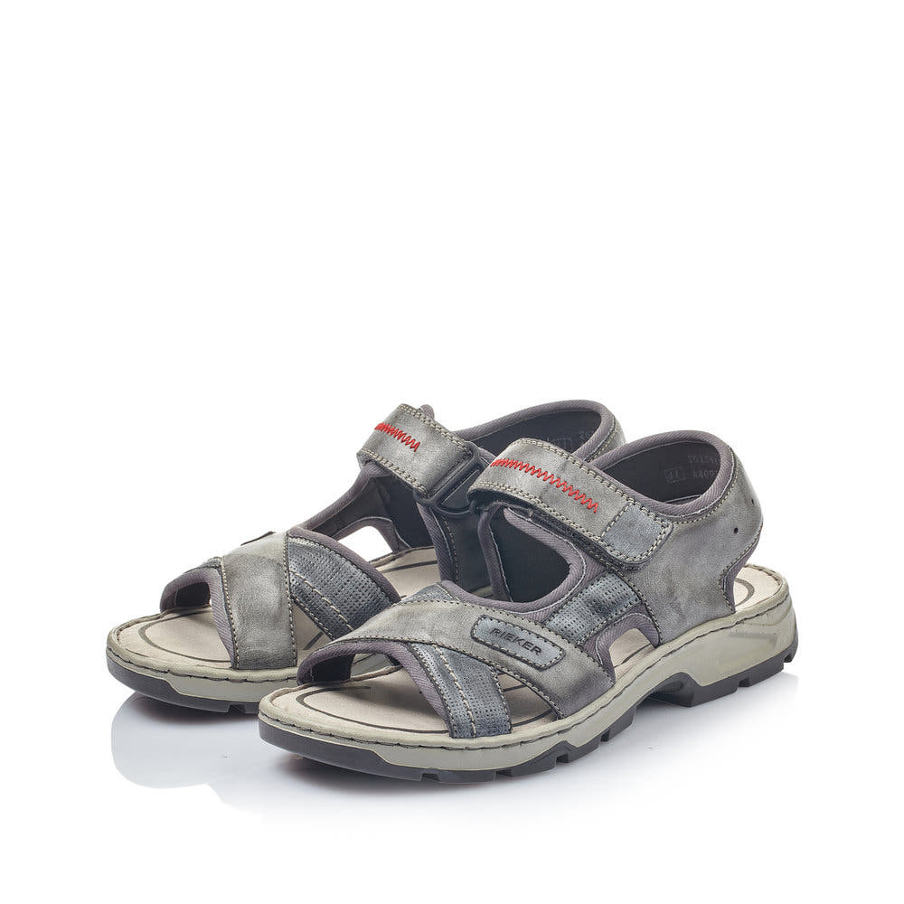 Rieker Herren Trekkingsandalen asphaltgrau