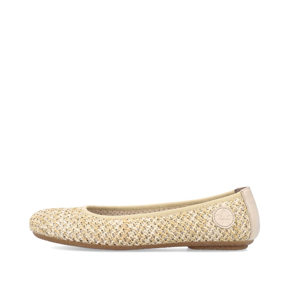 Rieker Damen Ballerinas sandbeige