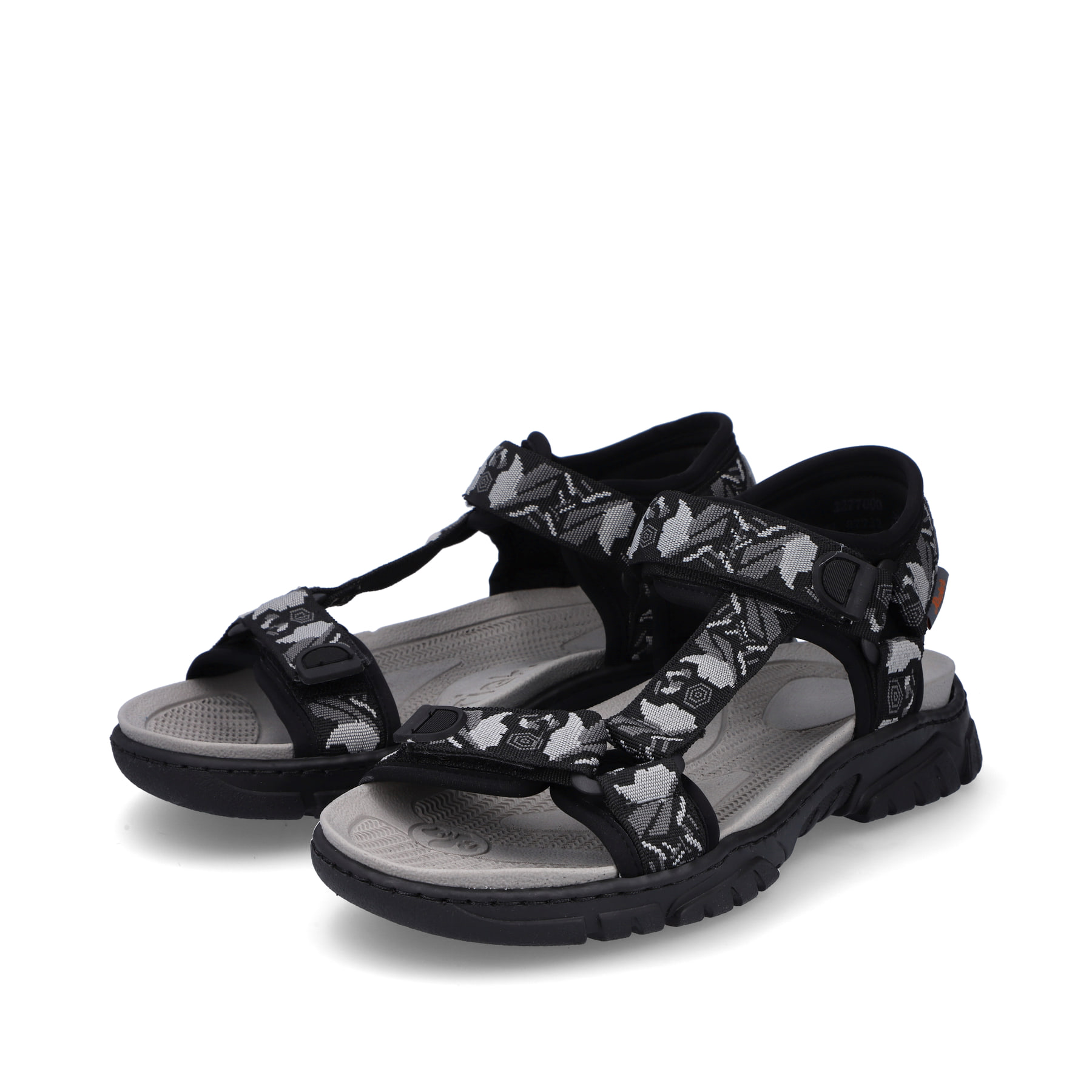 Rieker Herren Trekkingsandalen asphaltschwarz-grau