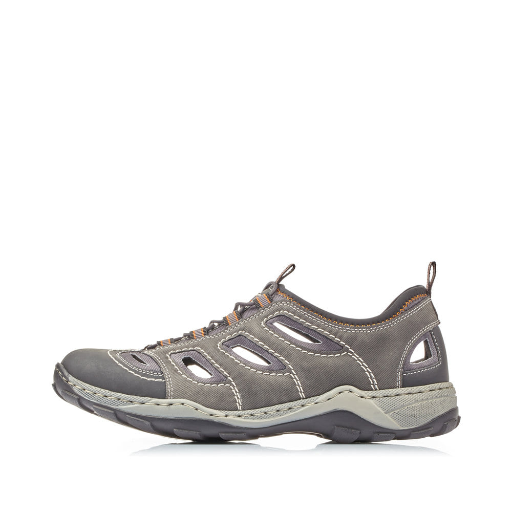 Rieker Herren Slipper asphaltgrau