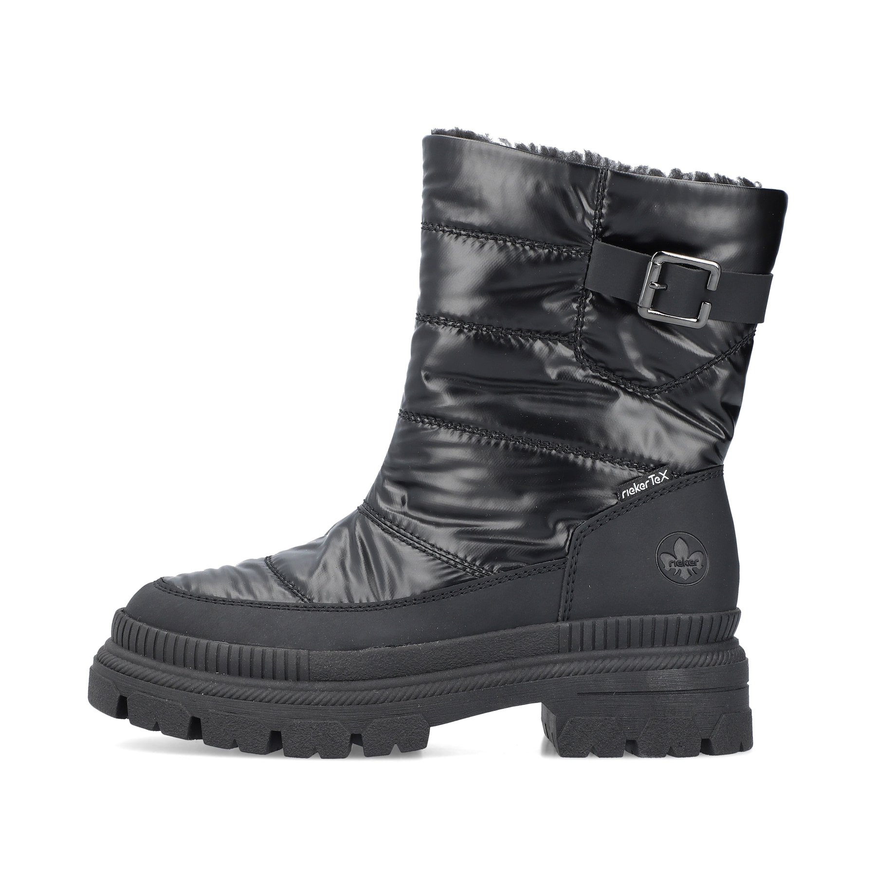 Rieker Damen Kurzstiefel glanzschwarz