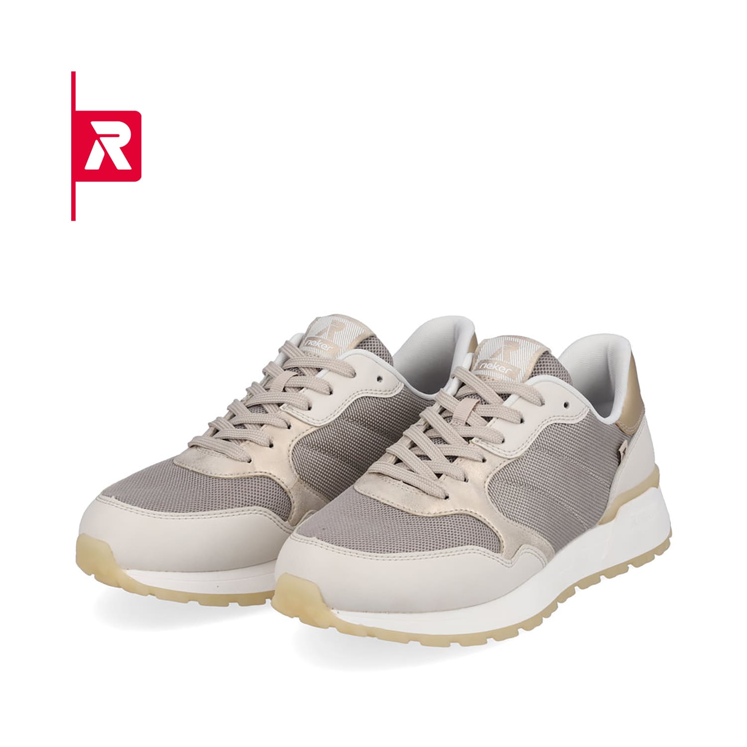 Rieker EVOLUTION Damen Sneaker clay-beige rock-grey