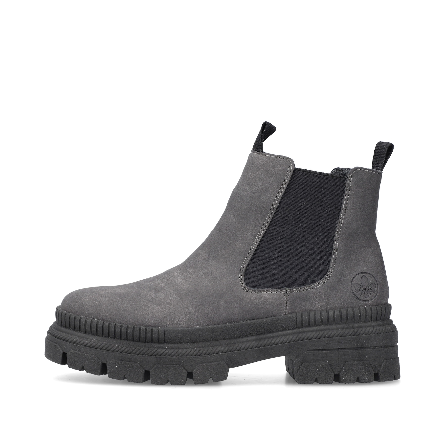 Rieker Damen Chelsea Boots granitgrau-schwarz
