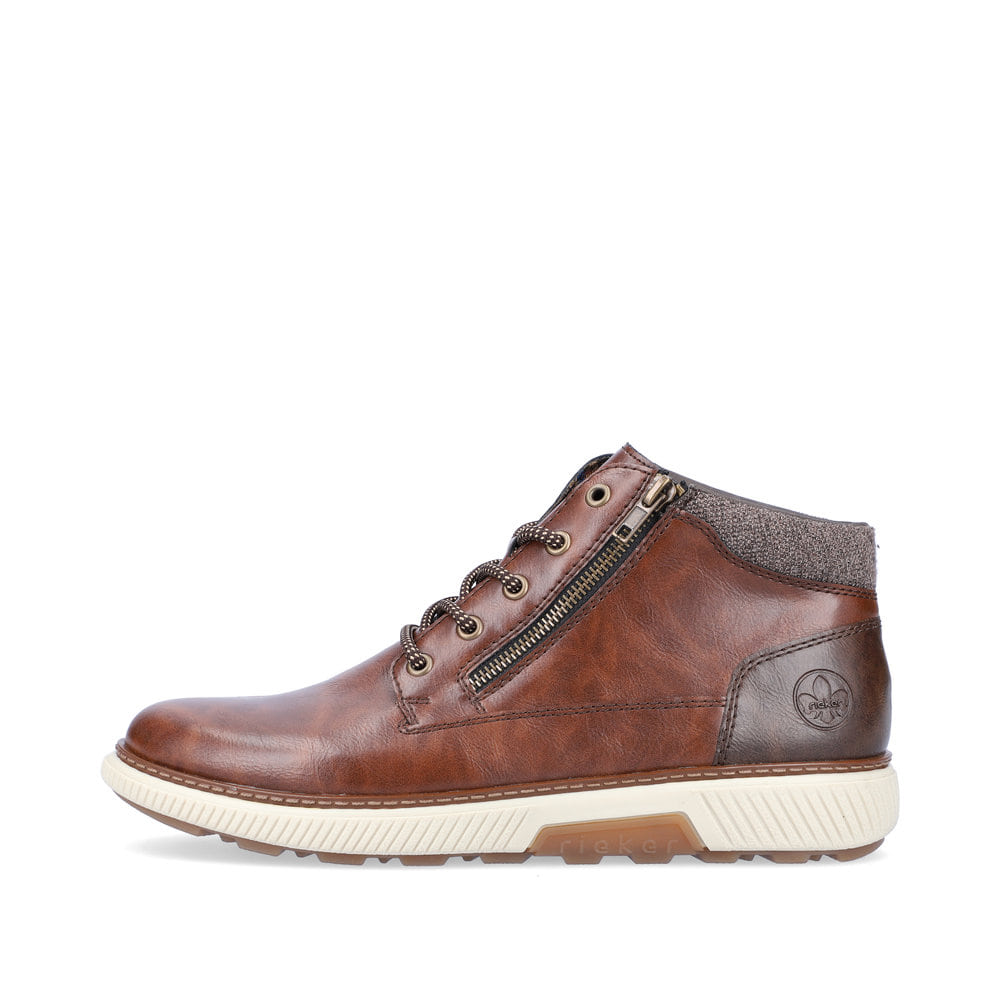 Rieker Herren Schnürstiefel kaffeebraun