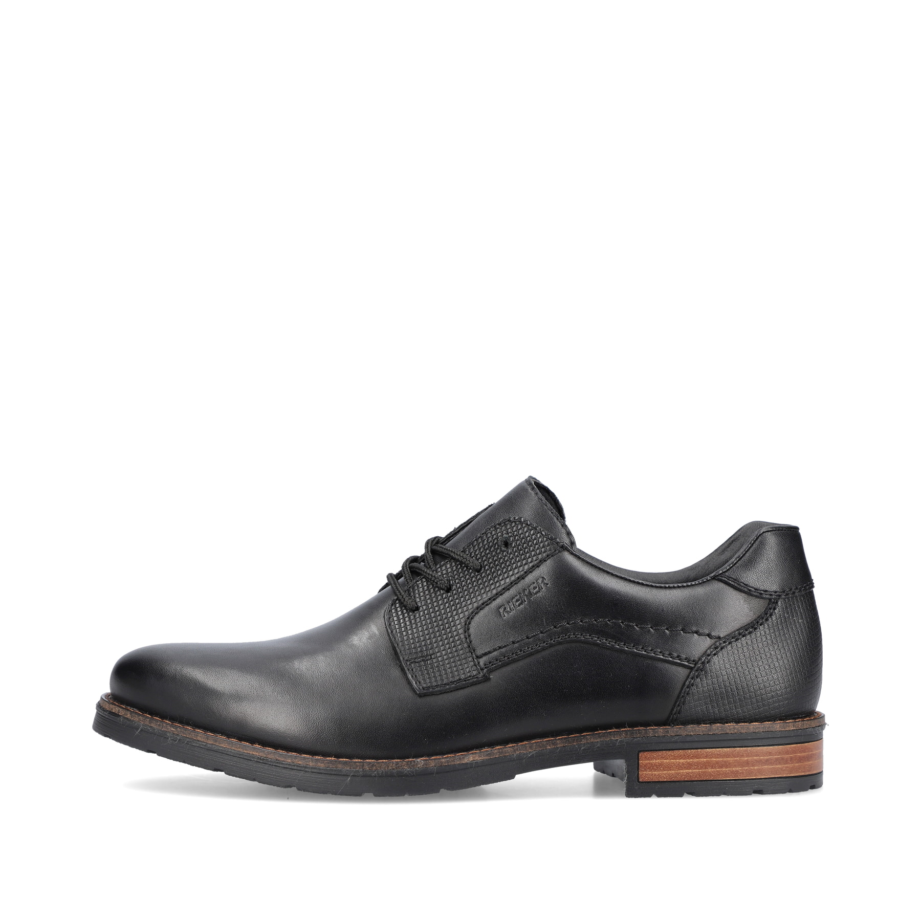 Rieker Herren Schnürschuhe glanzschwarz