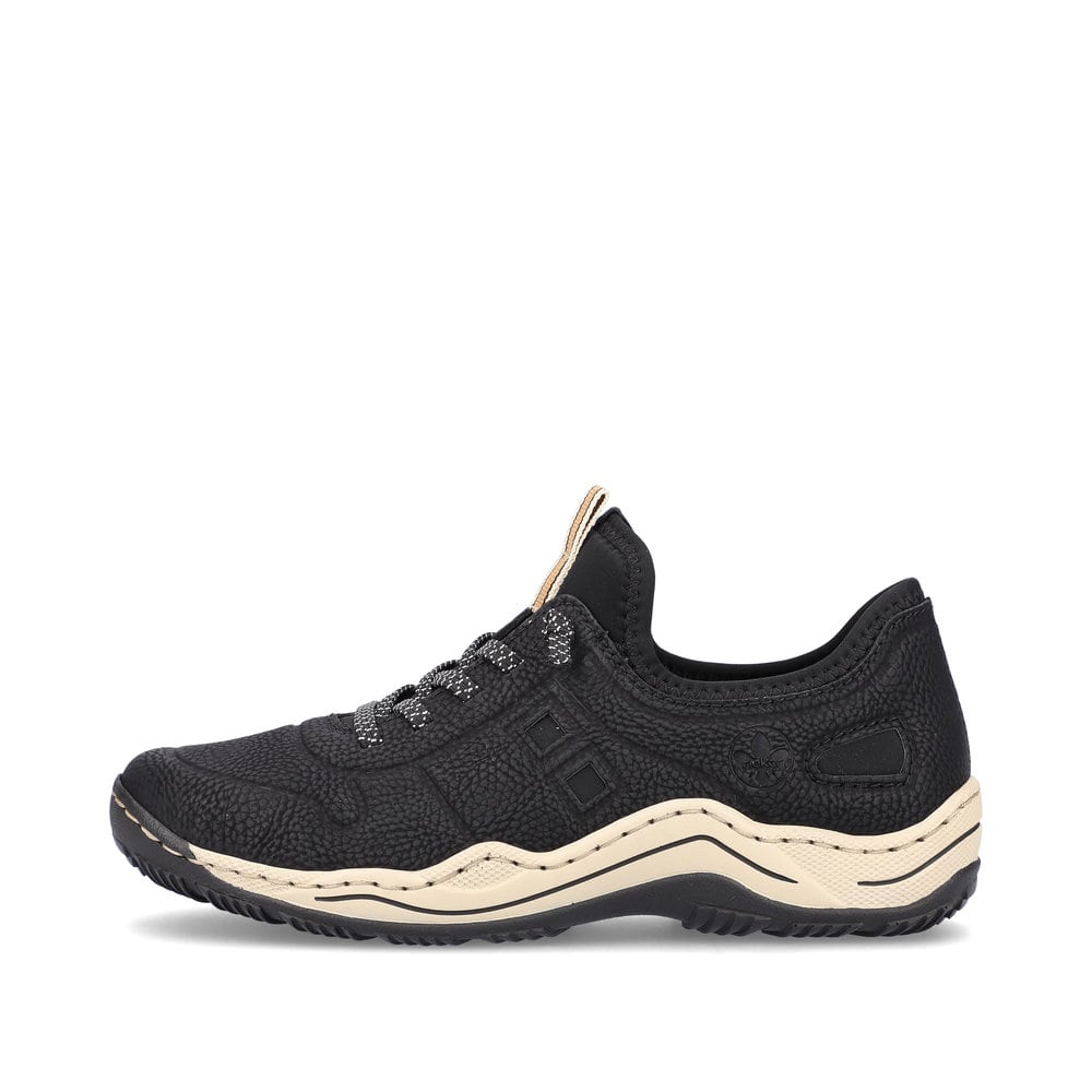 Rieker Damen Slipper asphaltschwarz