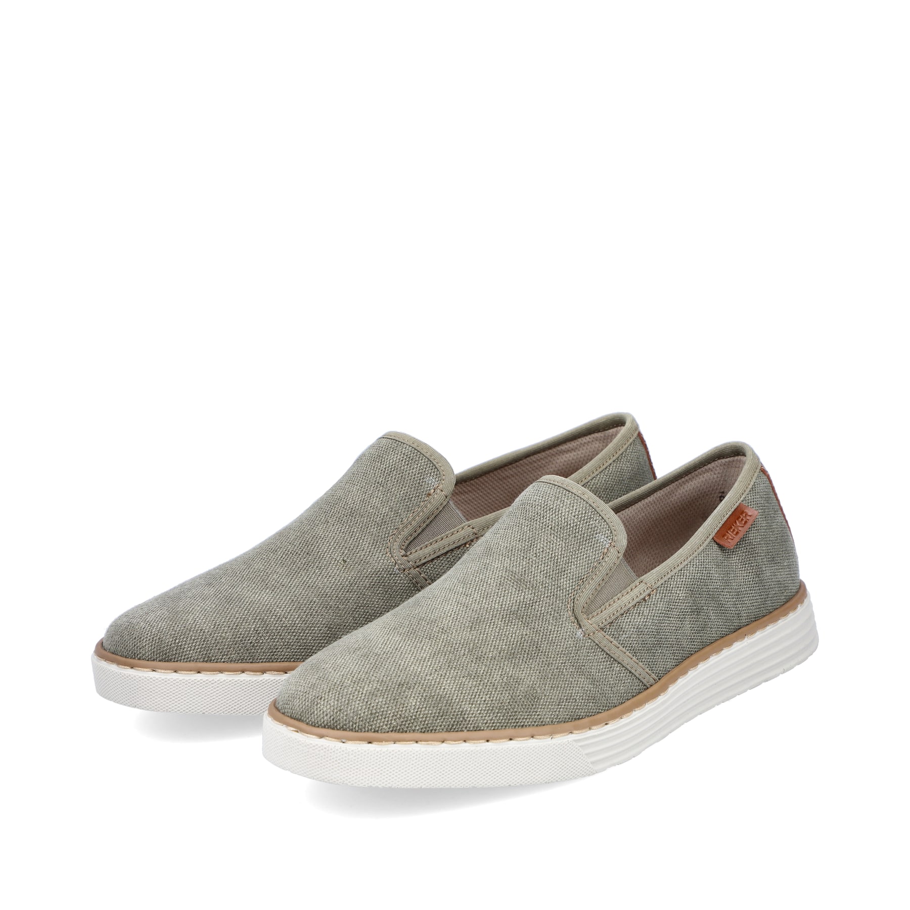Rieker Herren Slipper grüngrau