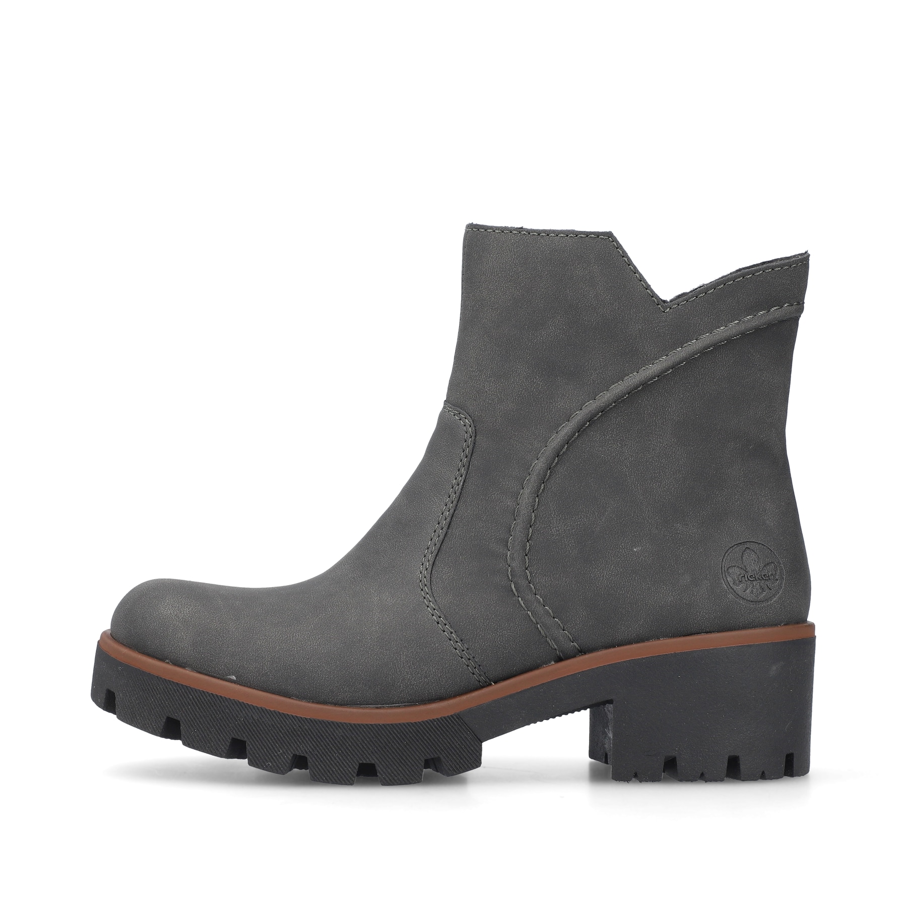 Rieker Damen Kurzstiefel braungrau