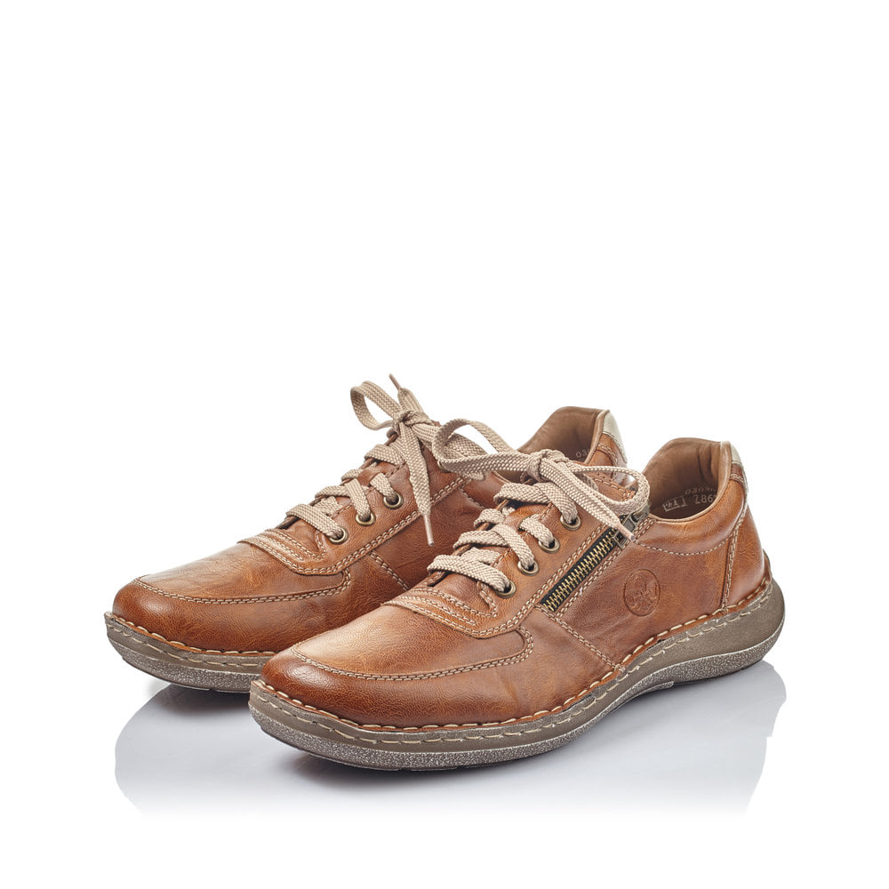 Rieker Herren Schnürschuhe karamellbraun