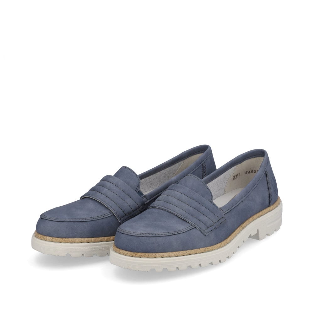 Rieker Damen Loafers königsblau