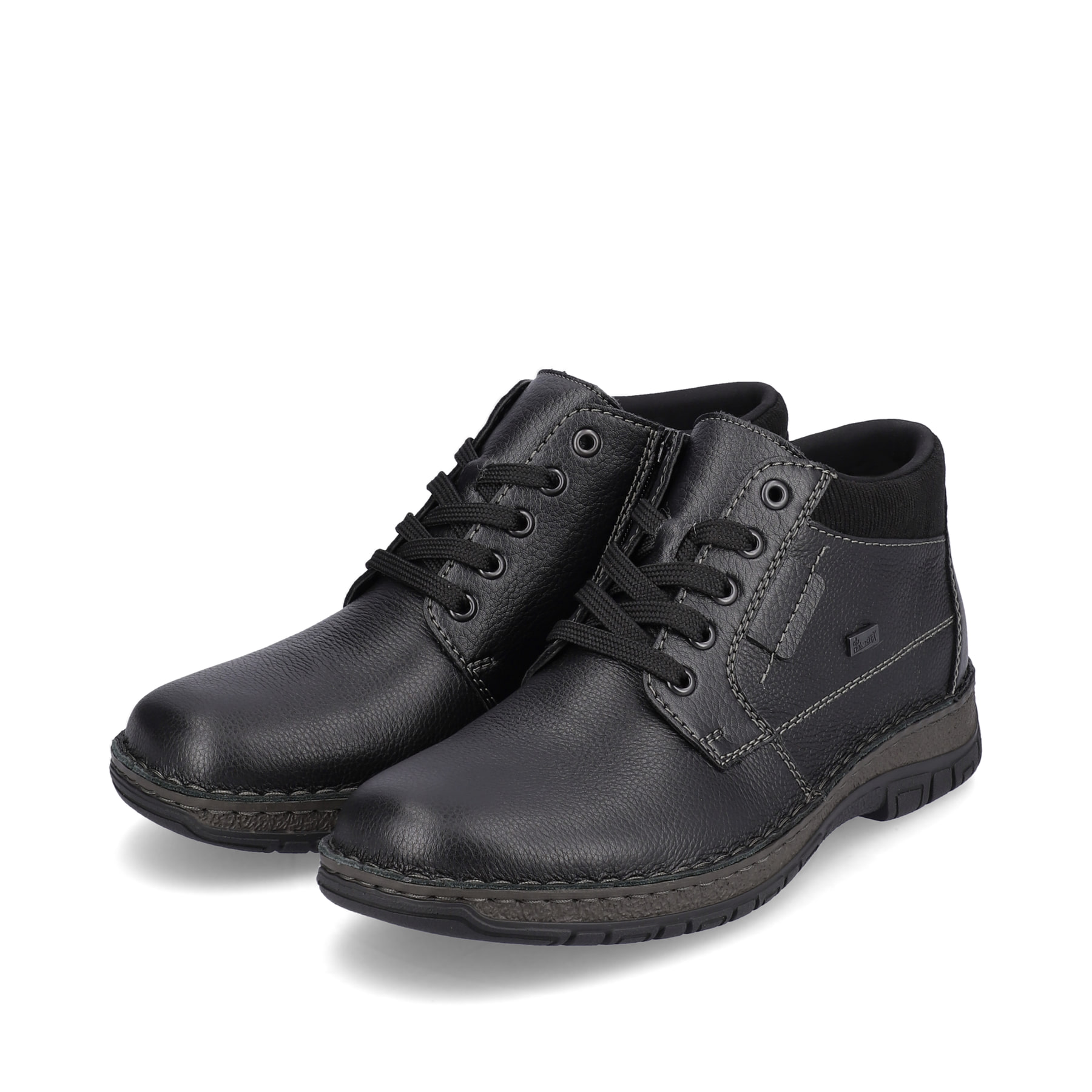 Rieker Herren Schnürstiefel graphitschwarz