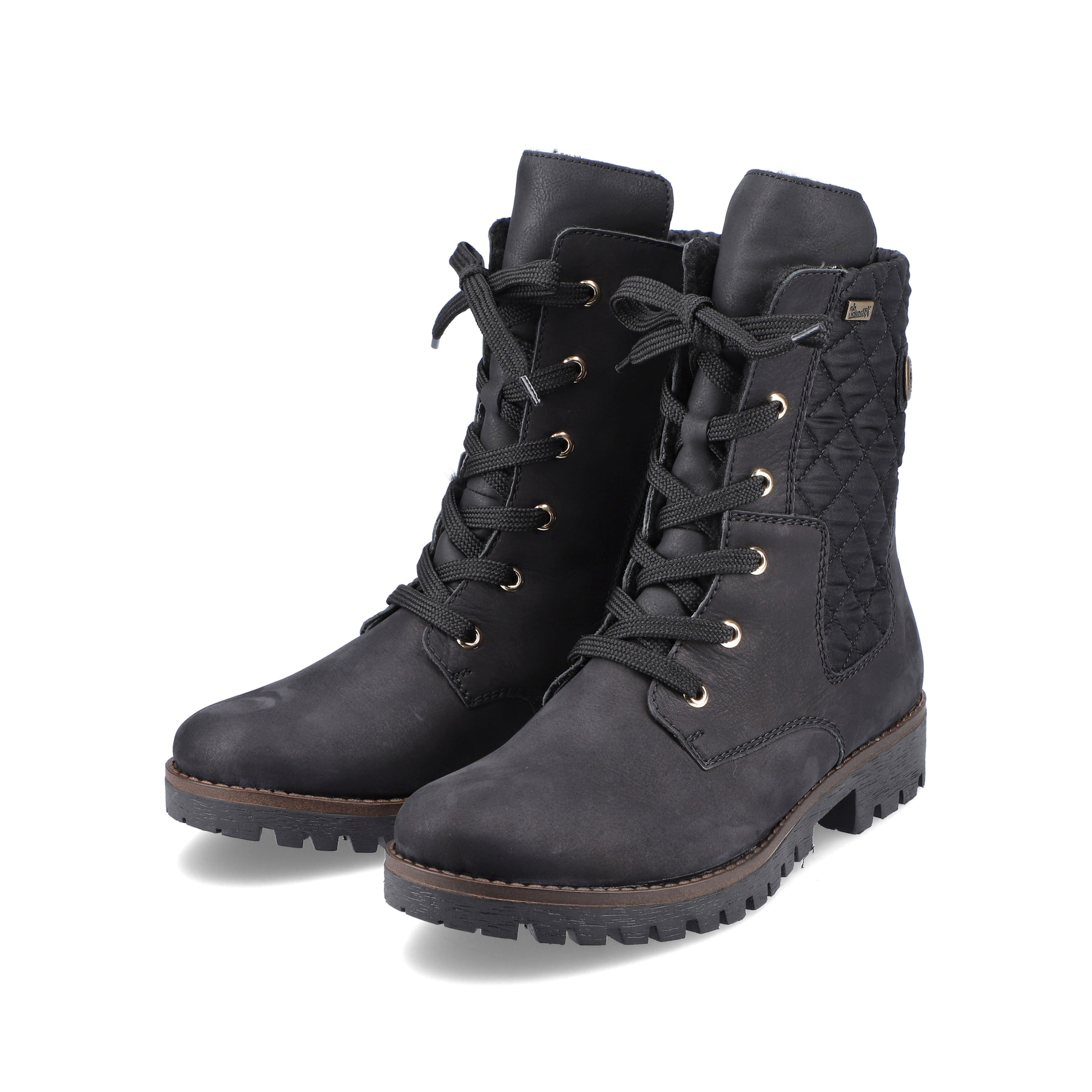 Rieker Damen Biker Boots tiefschwarz