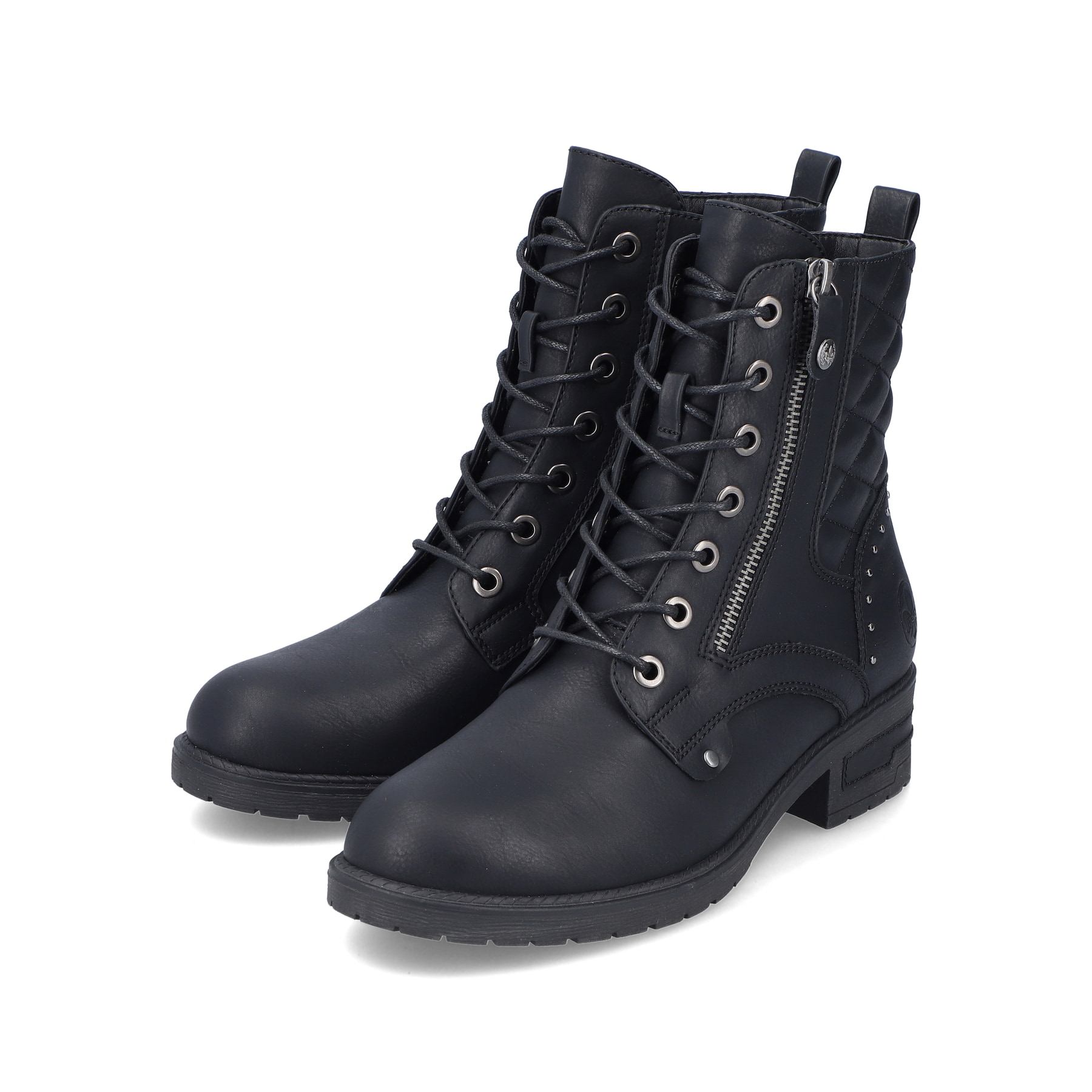 Rieker Damen Biker Boots nachtschwarz