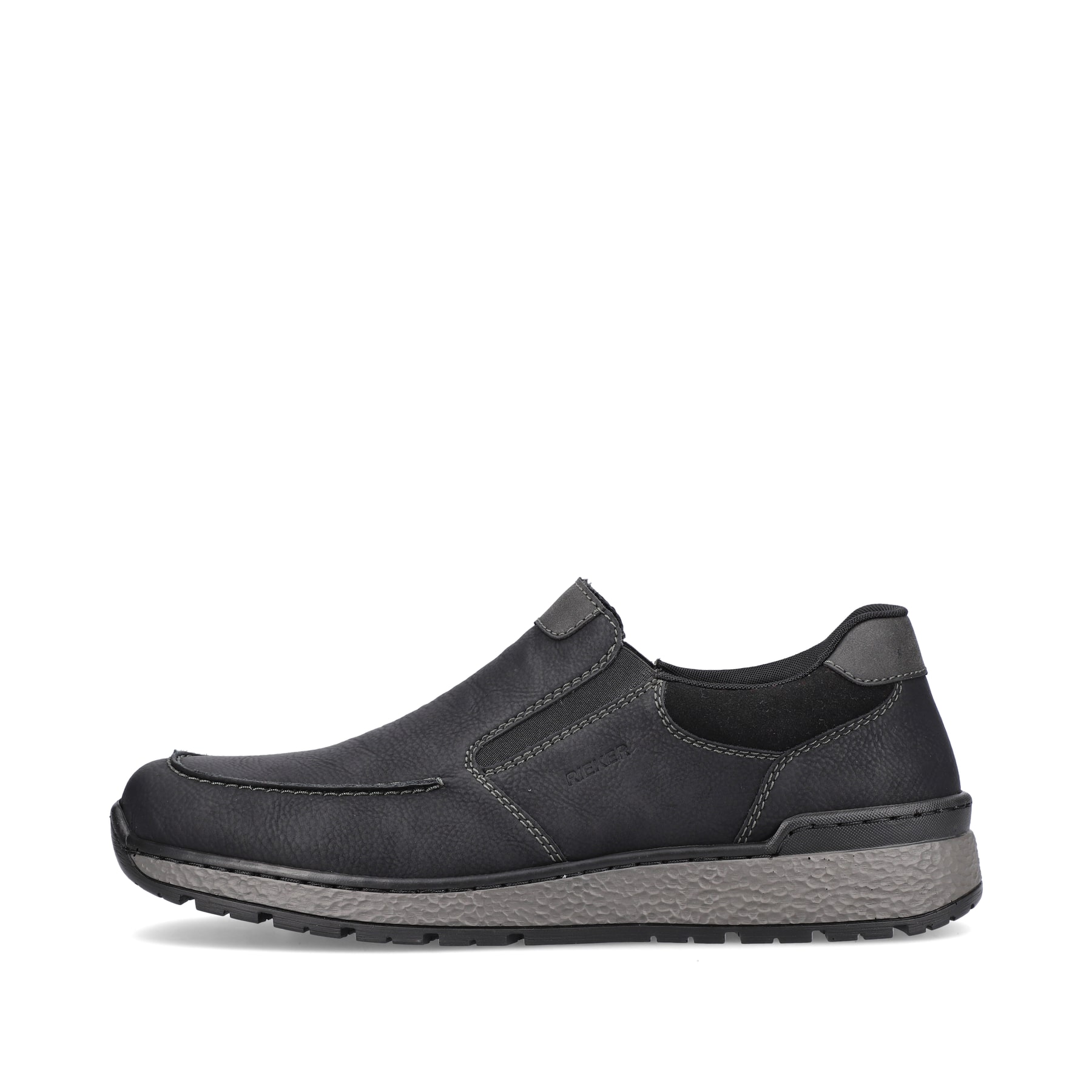 Rieker Herren Slipper asphaltschwarz