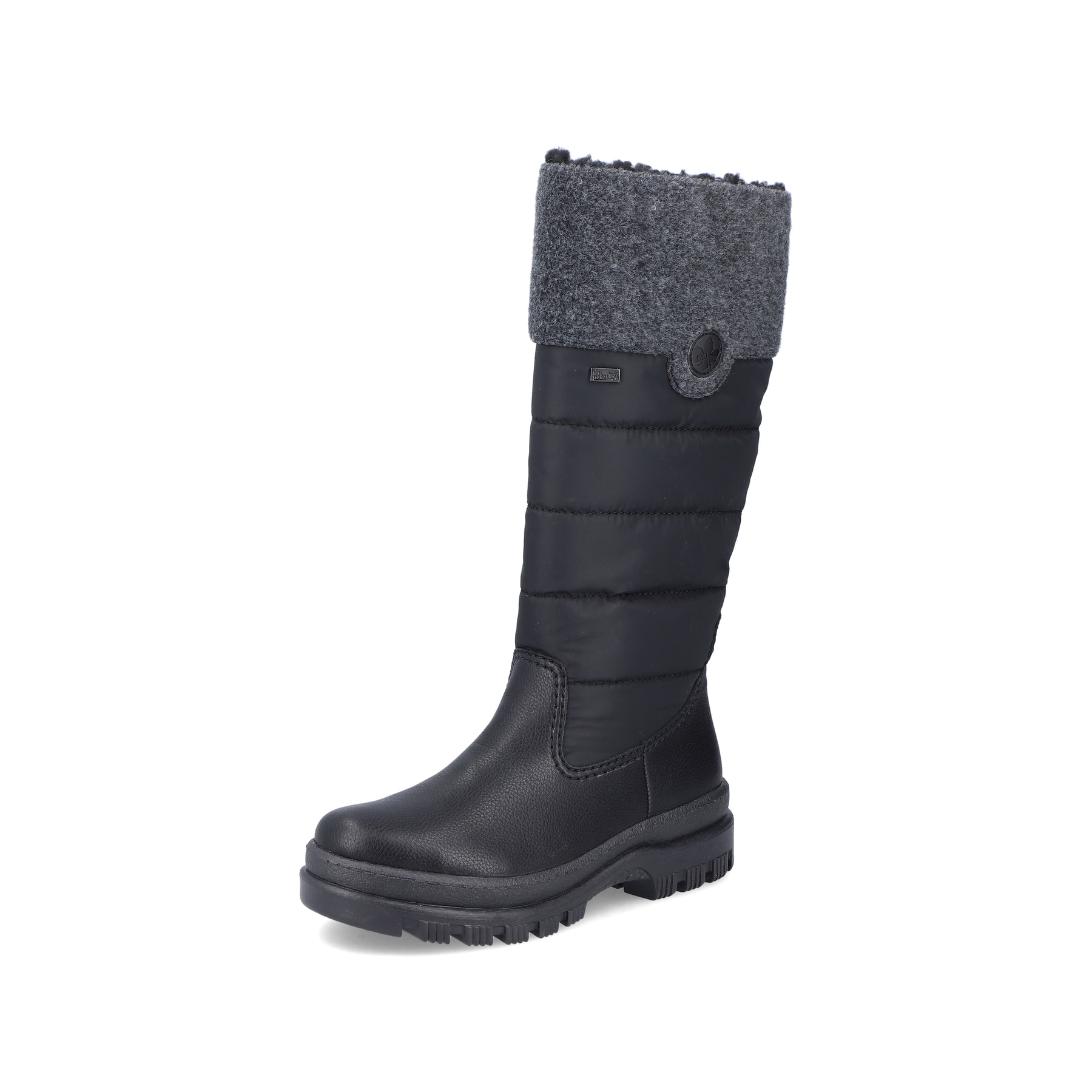 Rieker Damen Hochschaftstiefel graphitschwarz
