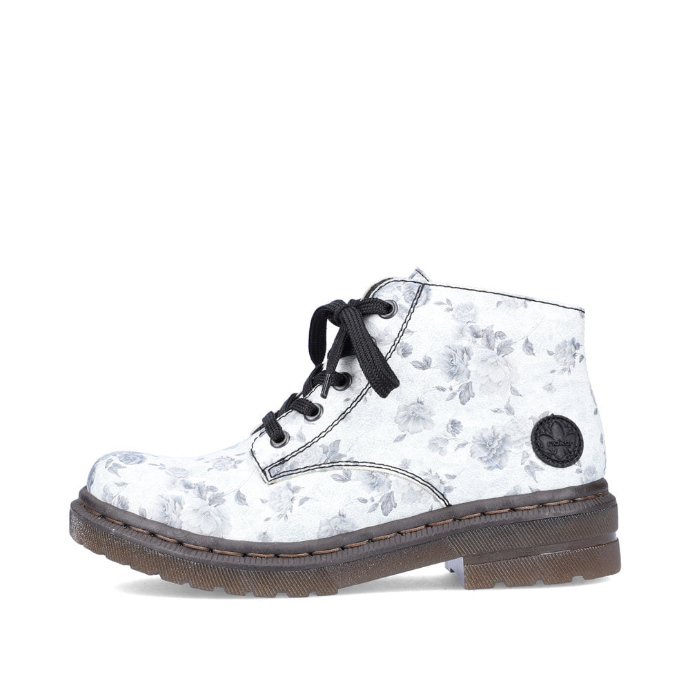 Rieker Damen Biker Boots silberweiß