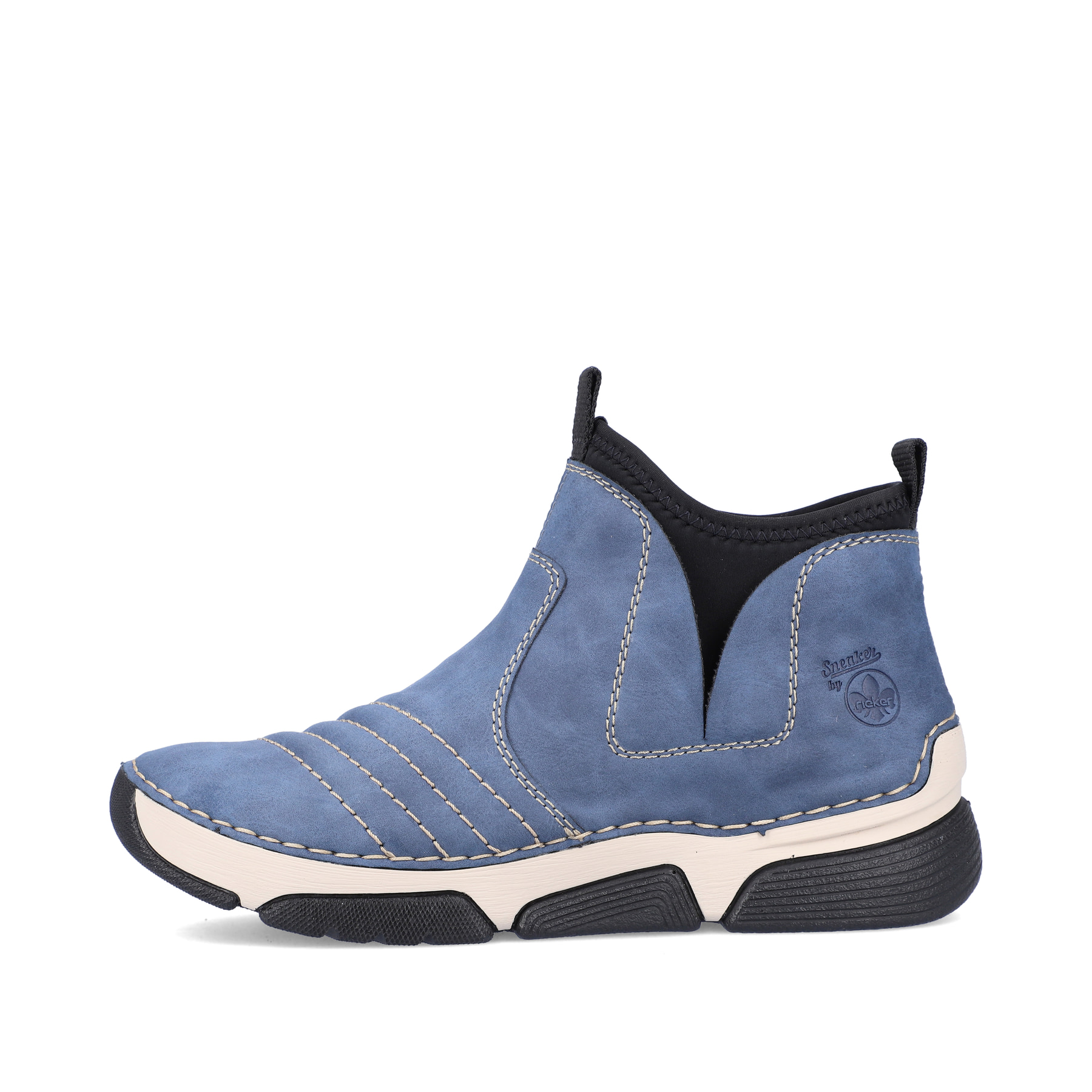 Rieker Damen Chelsea Boots blaugrau