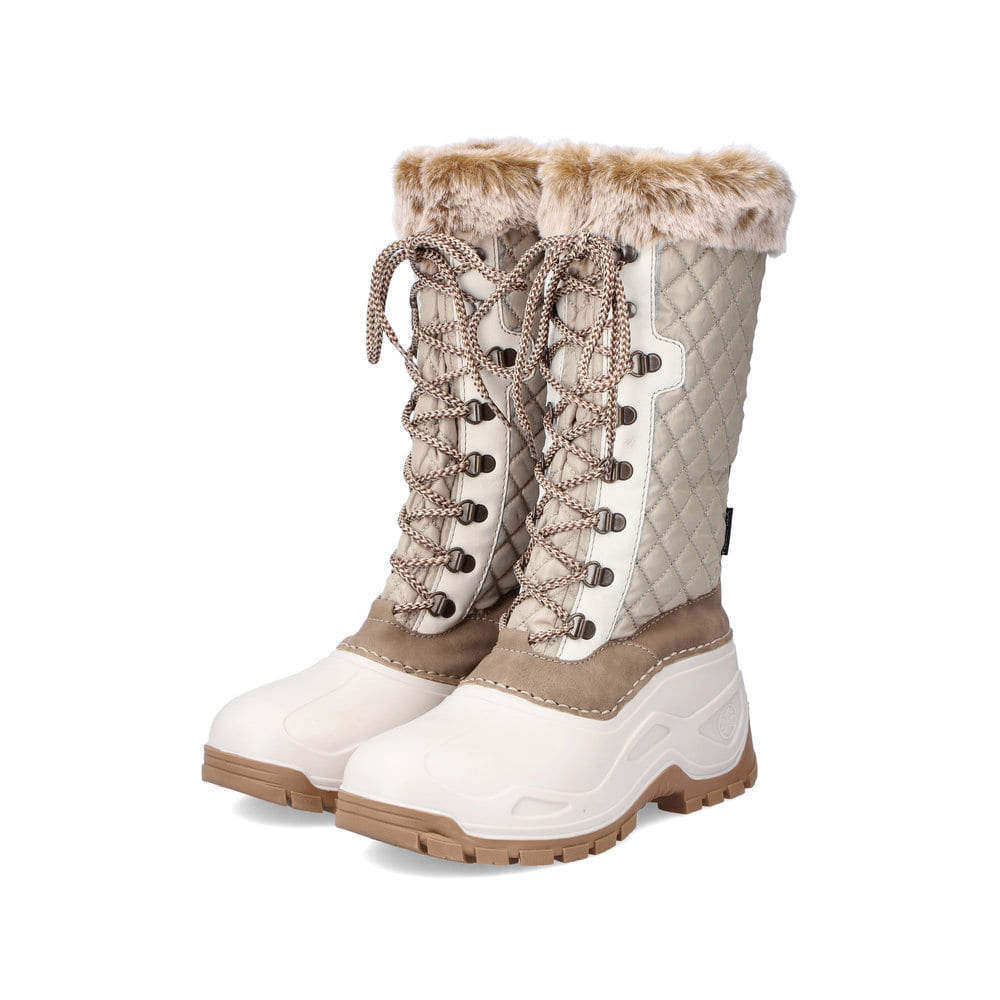 Rieker Damen Hochschaftstiefel braunbeige