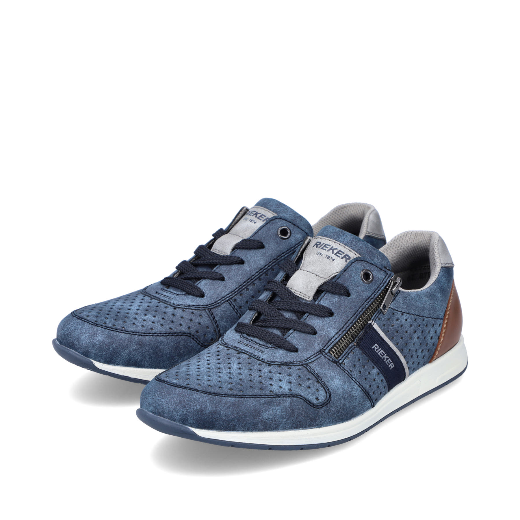 Rieker Herren Schnürschuhe himmelblau