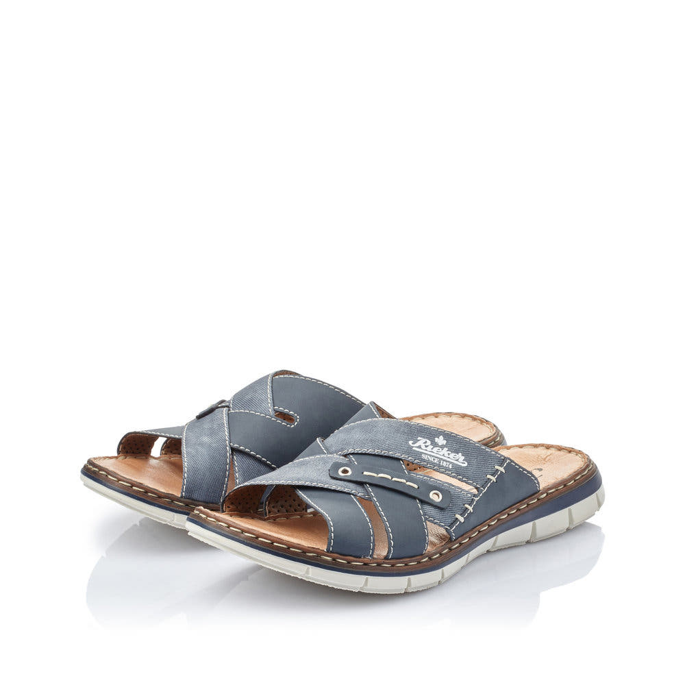 Rieker Herren Pantoletten marineblau