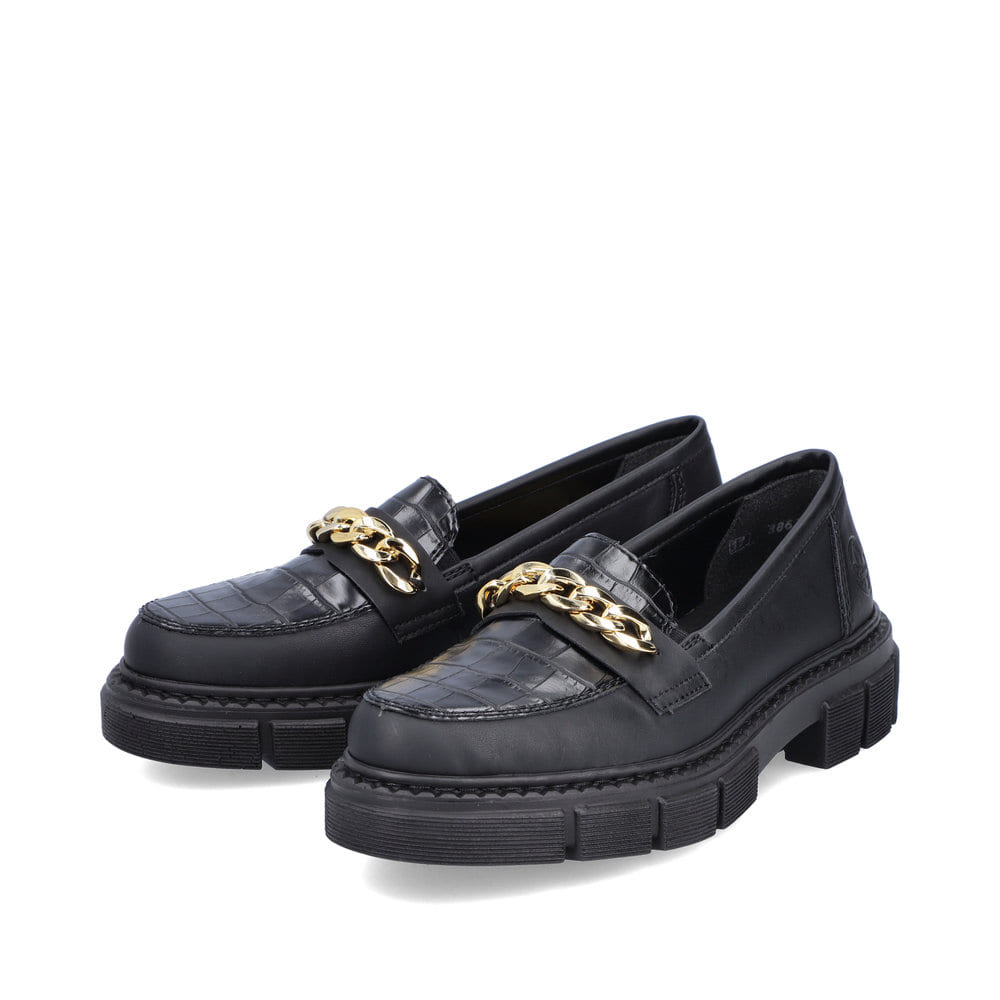 Rieker Damen Loafers tiefschwarz