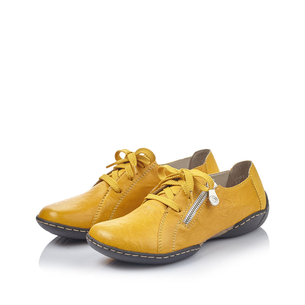 Rieker Damen Schnürschuhe goldgelb