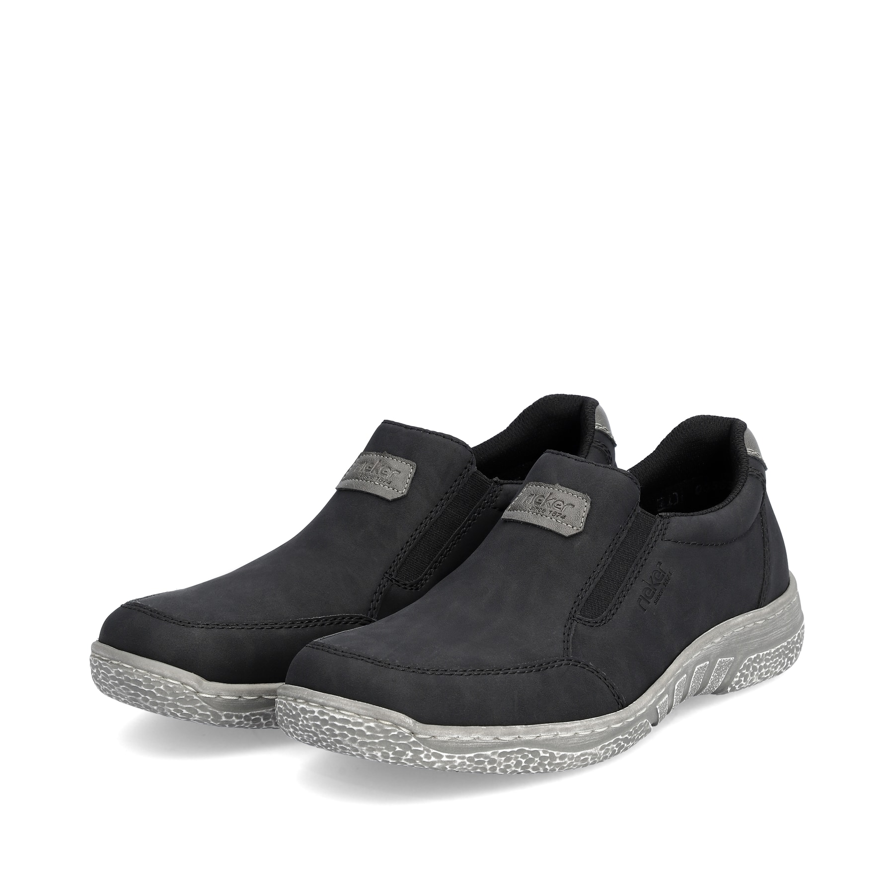 Rieker Herren Slipper asphaltschwarz