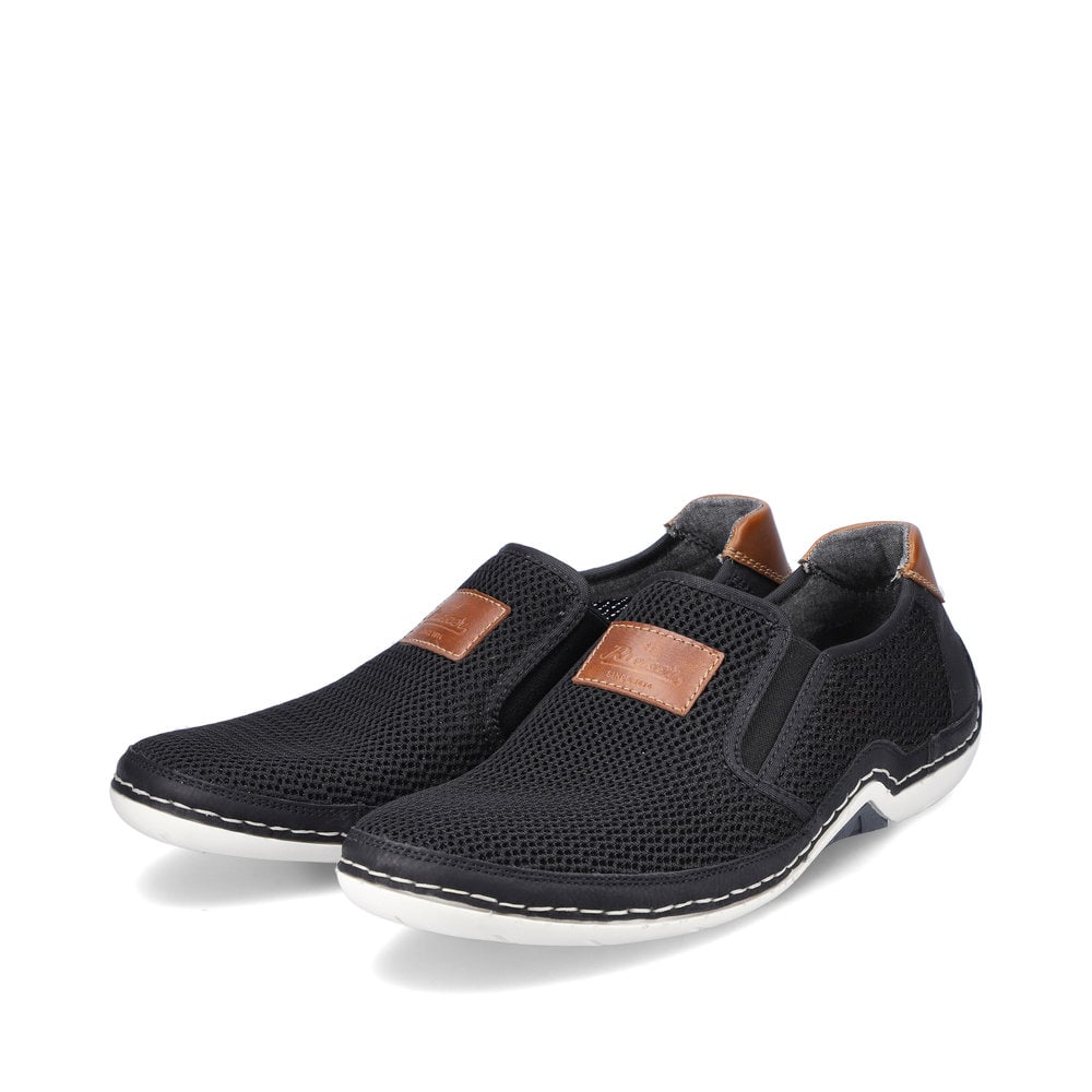 Rieker Herren Slipper tiefschwarz